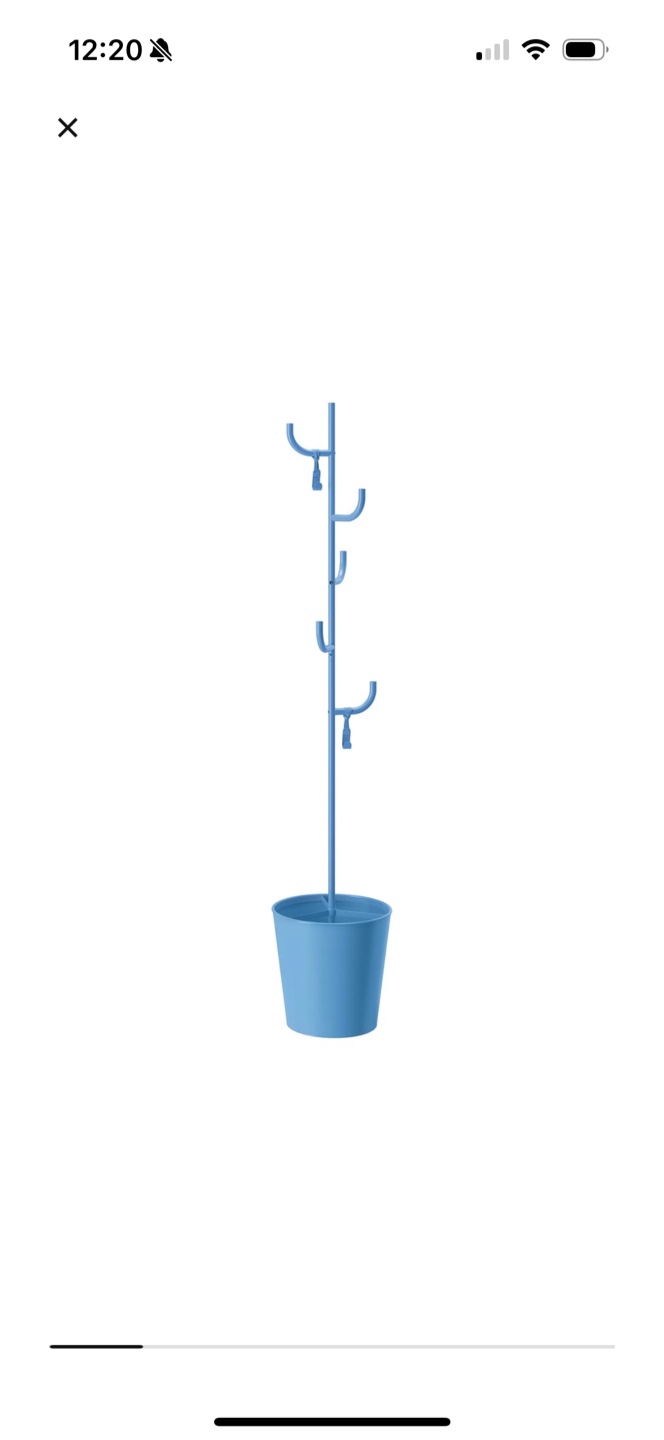 IKEA ÄLGANÄS Hat and Coat Stand, Light Blue - photo 2