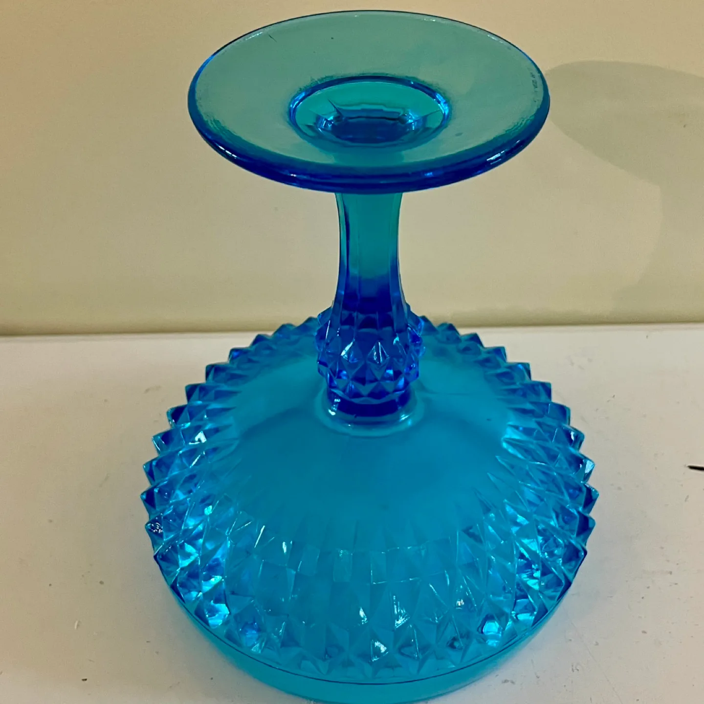 Indiana Glass Blue Diamond Point Bowl image indicator(3)