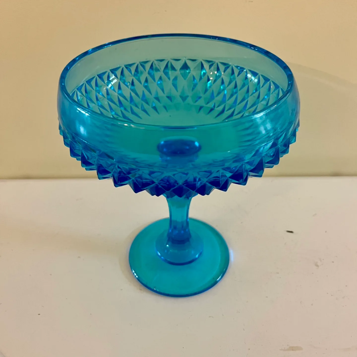 Indiana Glass Blue Diamond Point Bowl image indicator(2)