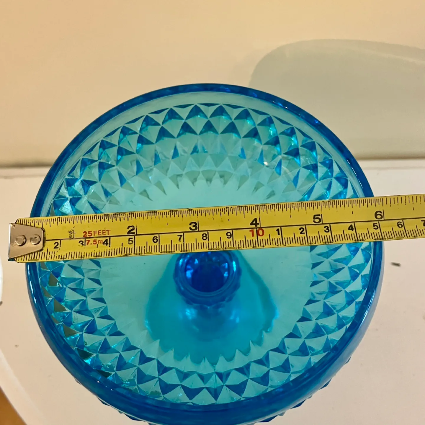 Indiana Glass Blue Diamond Point Bowl image indicator(5)