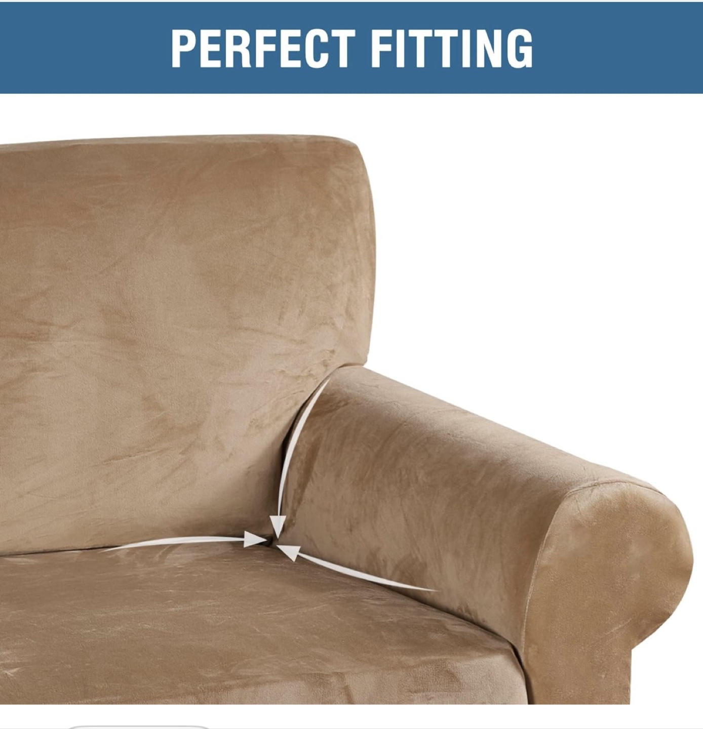 Tan Sofa Cover (72-90in) - photo 3