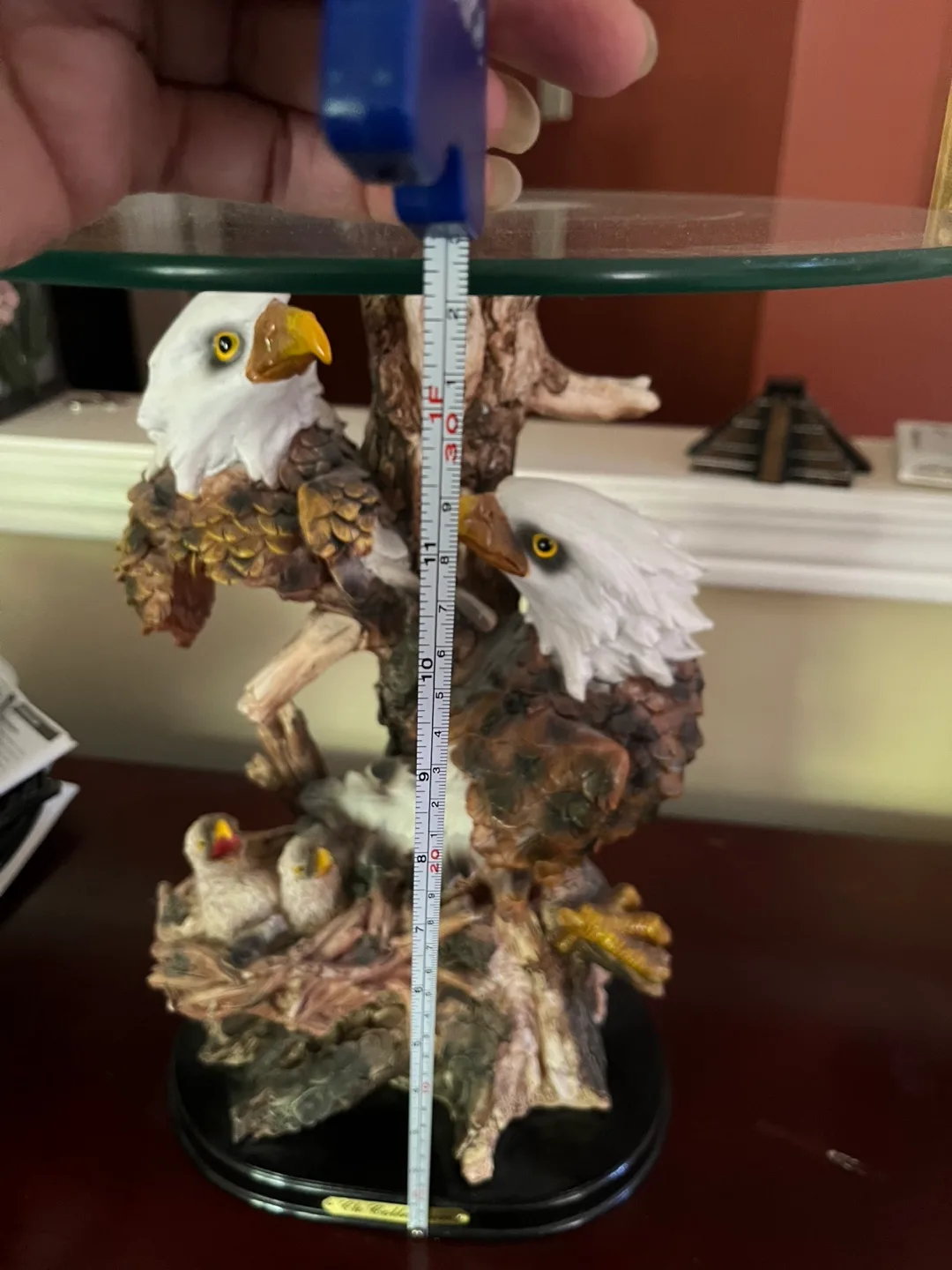 Eagle Sculpture Glass Accent Table image indicator(4)