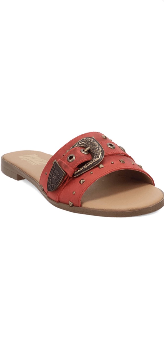 Women's Red Sandals leather