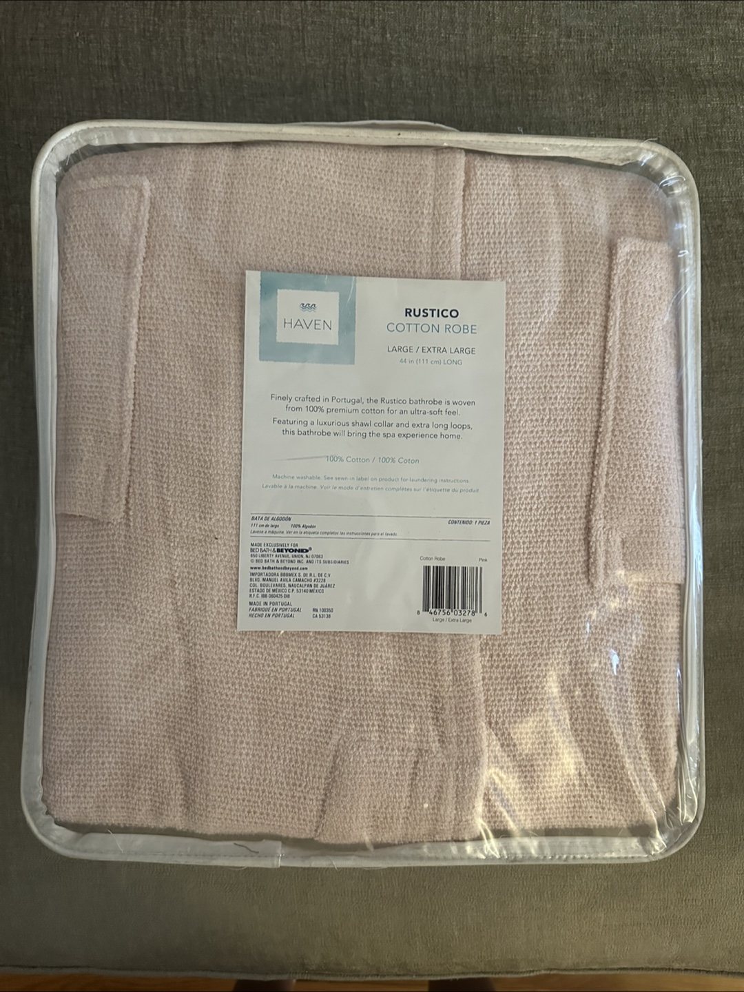 Haven Rustico Cotton Bath Robe L/XL - NEW - photo 2