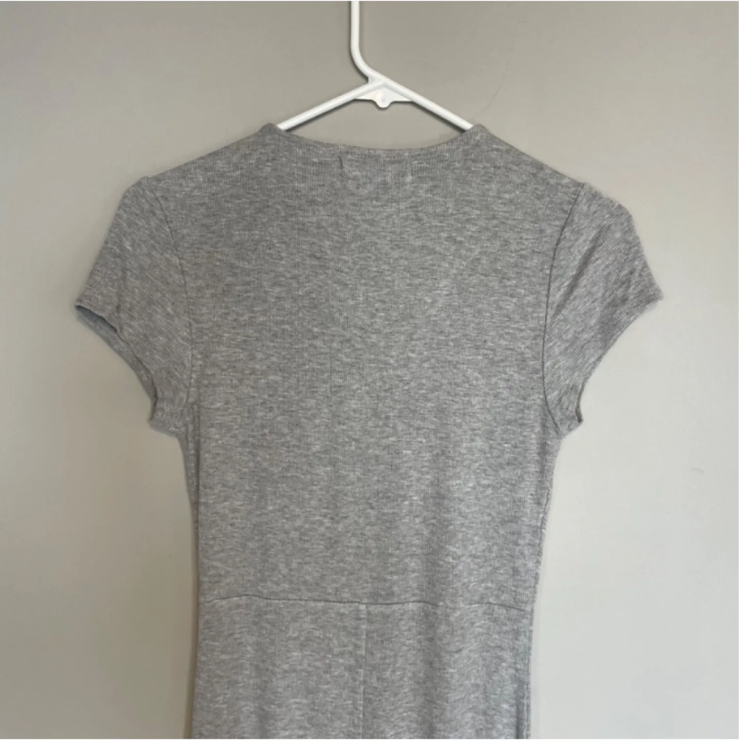 Grey O-Ring Zipper Midi Dress Medium image indicator(7)