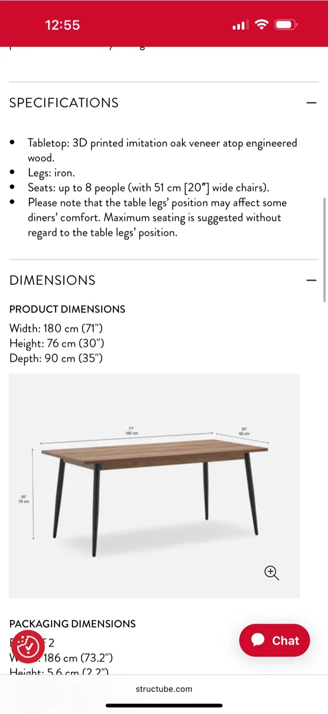 Nelson Structube Dining Table thumbnail