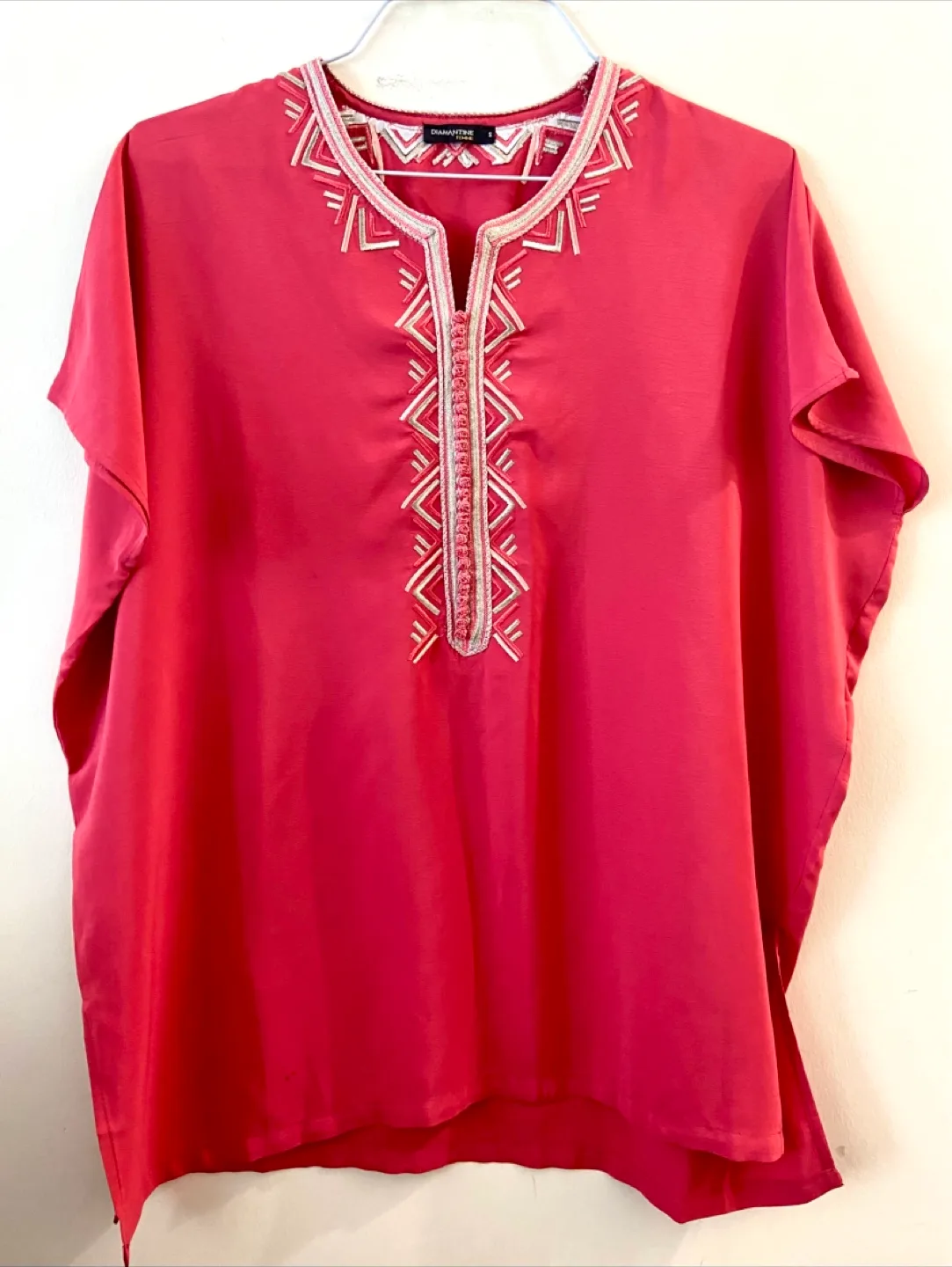 Moroccan traditional Top - Coral, Size M thumbnail