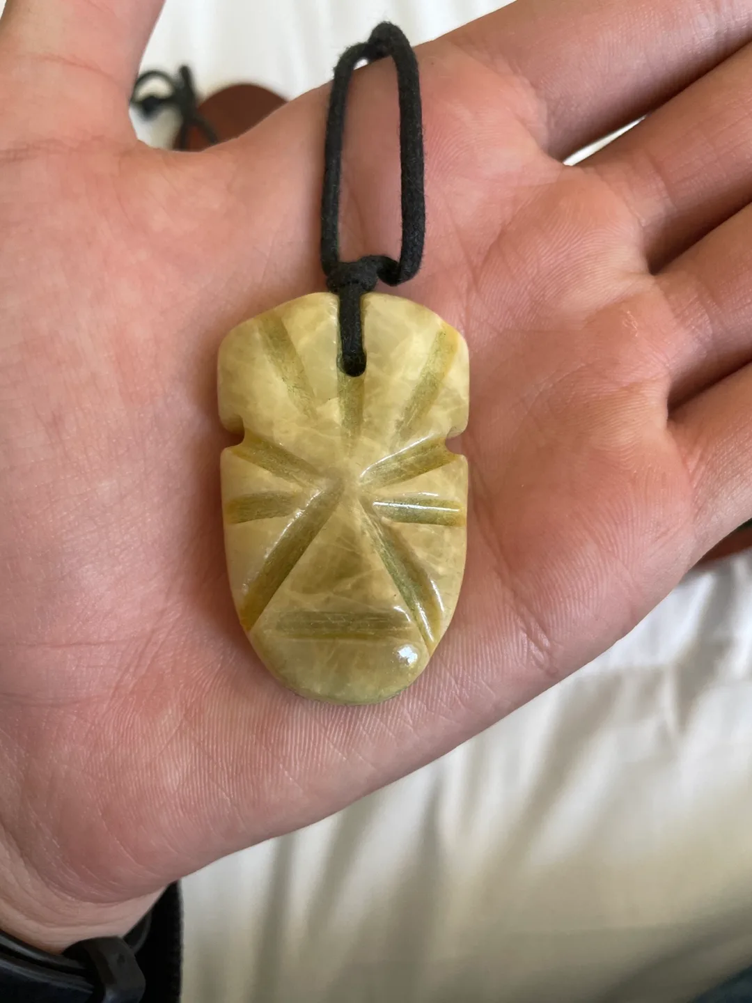 Wooden Heart-Shaped Puzzle Box with Jade Pendant thumbnail