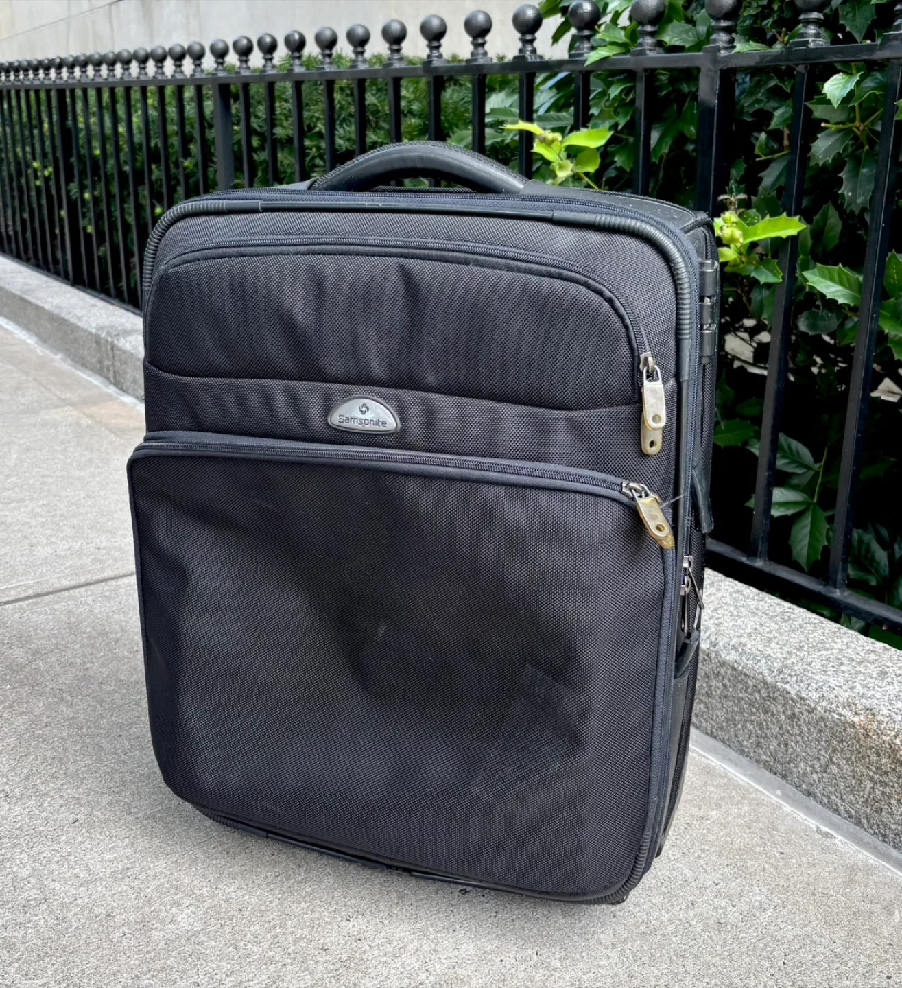 Samsonite Black Canvas Rolling Suitcase thumbnail
