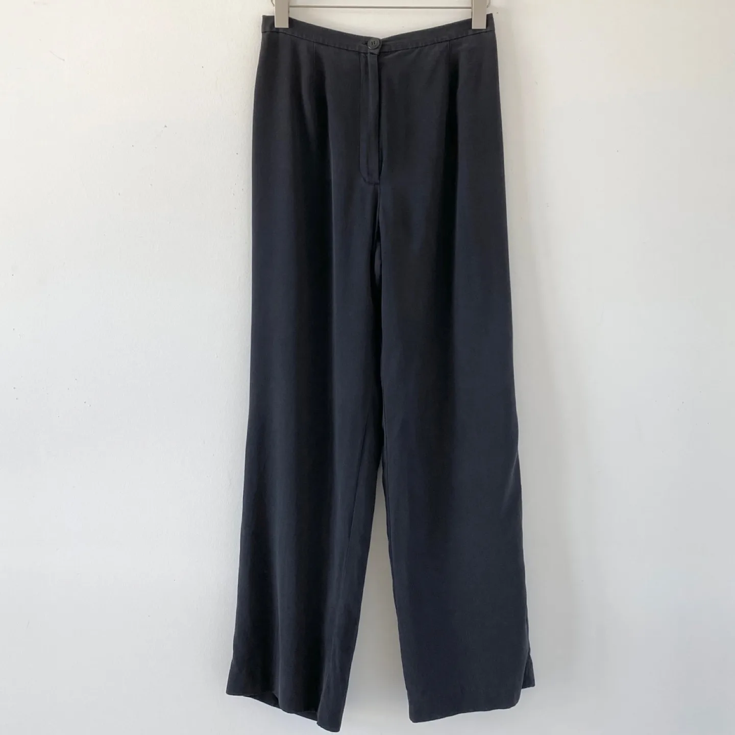 Vintage 100% Silk High Waist Straight Leg Pants thumbnail