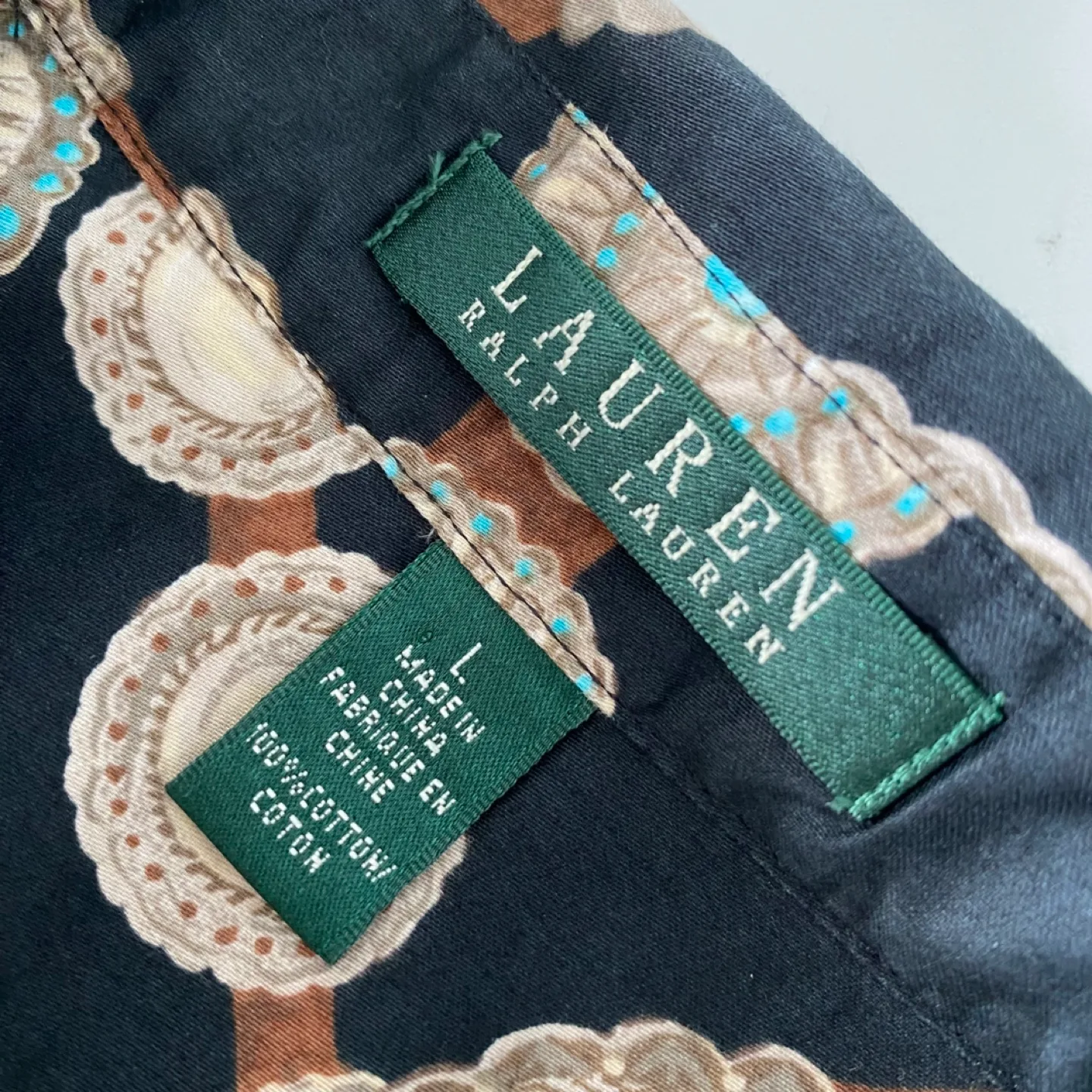 Ralph Lauren 100% Cotton Button-Up Shirt w/ Belt Print image indicator(7)