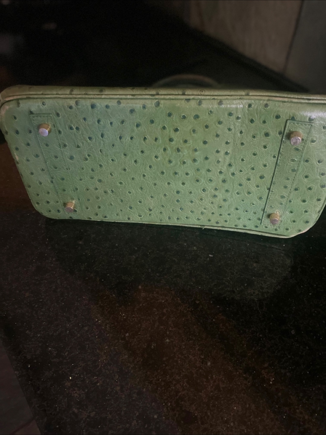 Hermes Birkin Bag Knockoff Green Ostrich Leather Handbag - photo 3