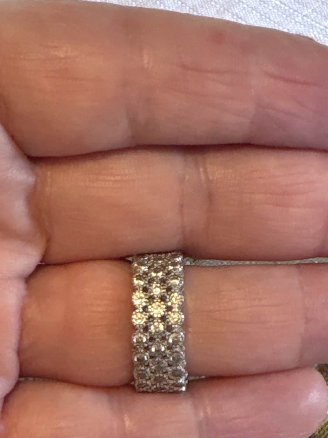 Cubic Zirconia Diamond Eternity Band Ring - photo 3
