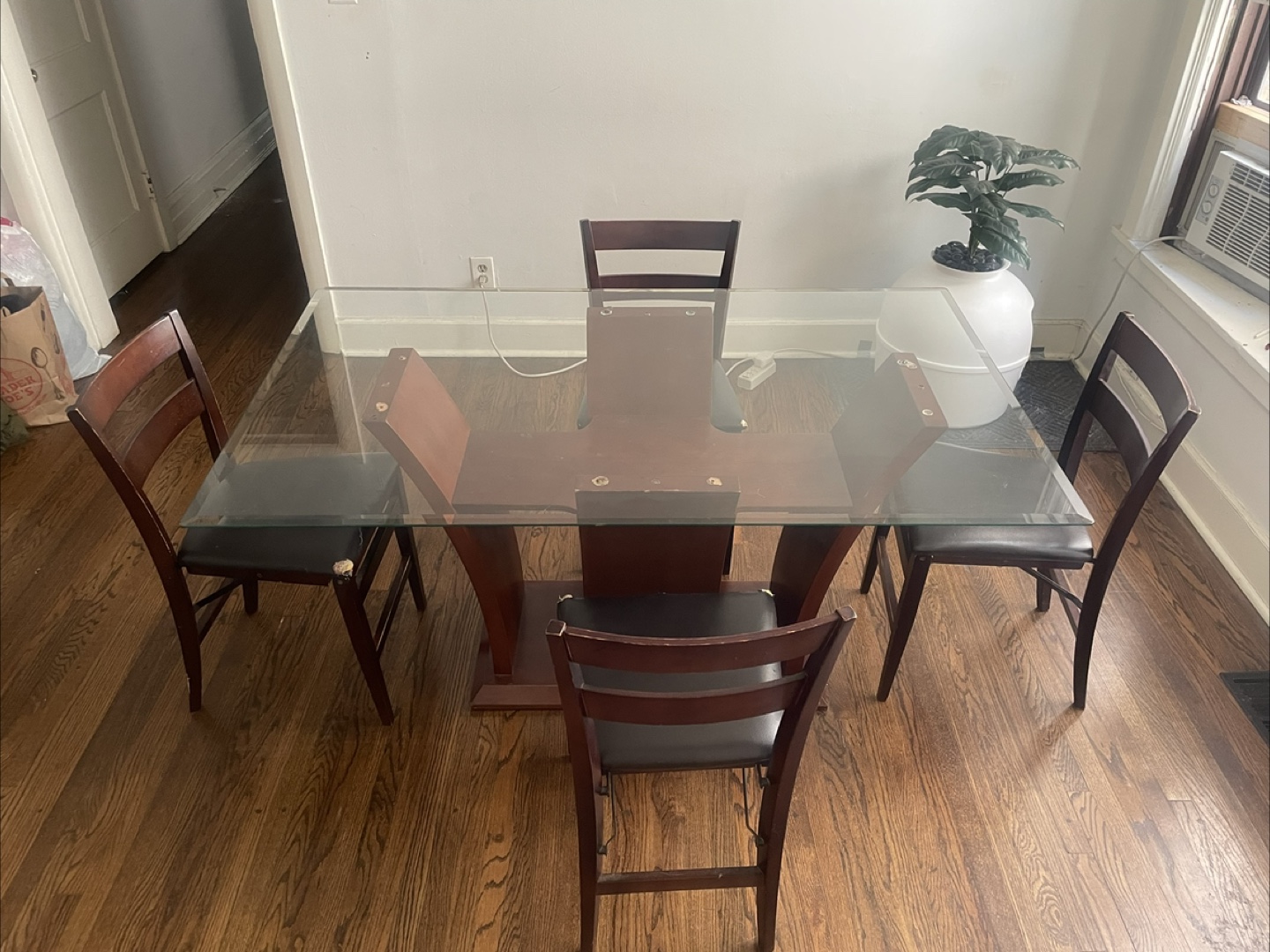 Glass Top Dining Table with 4 Chairs - photo 2