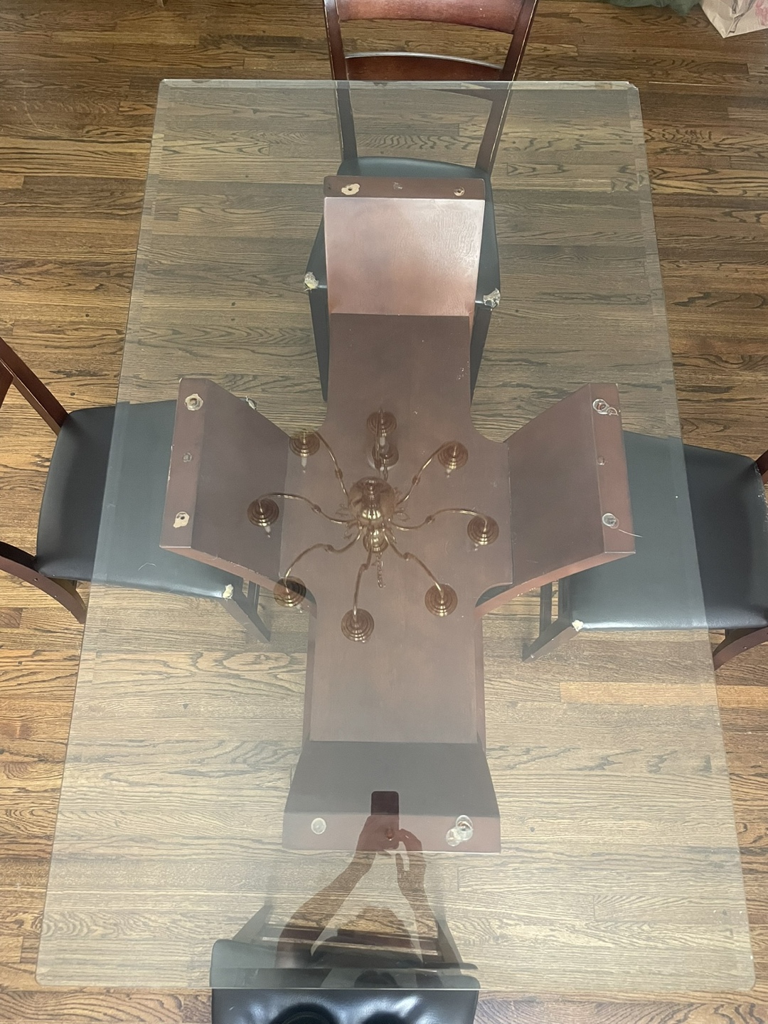 Glass Top Dining Table with 4 Chairs - photo 4