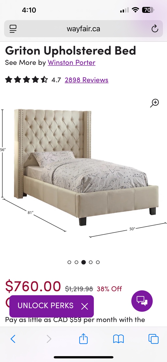 Upholstered Bed frame - photo 4