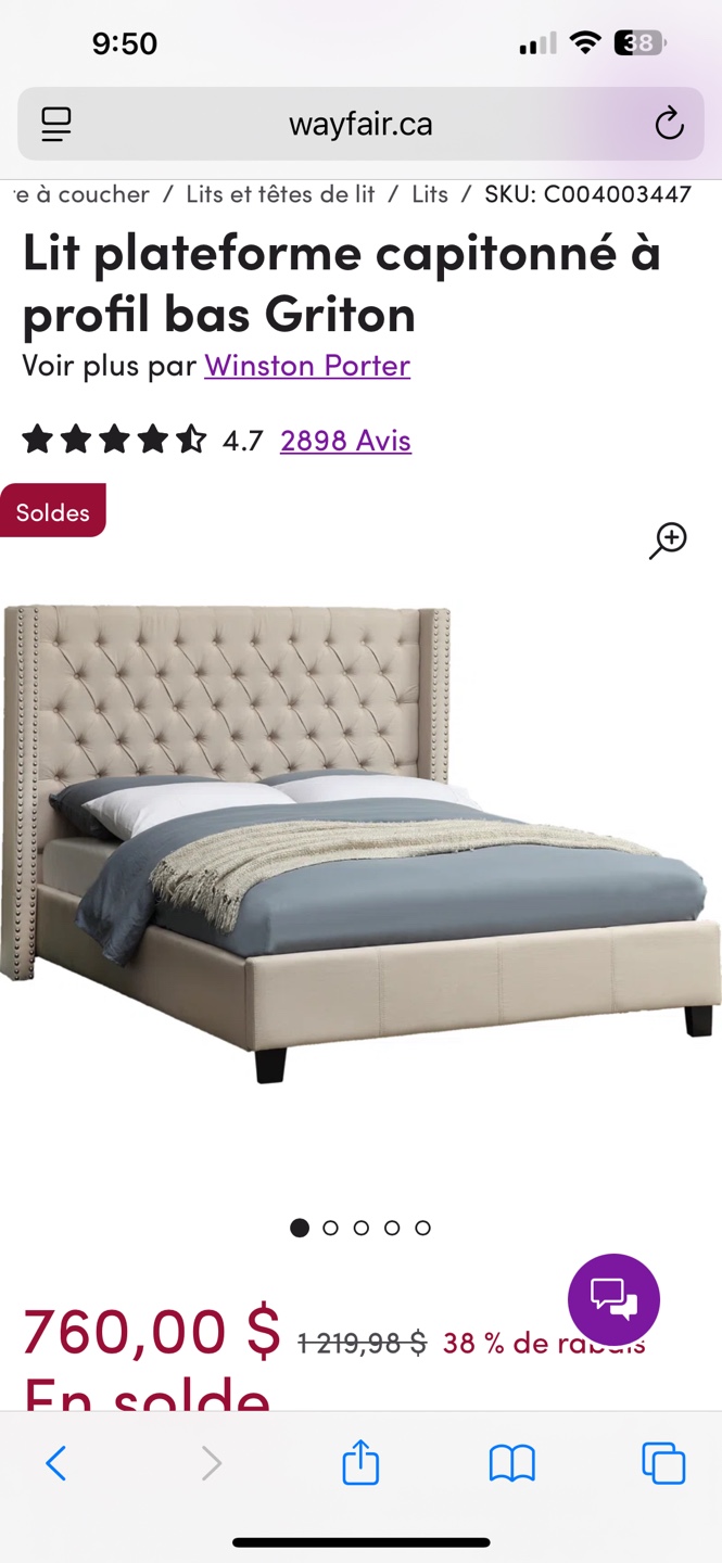 Upholstered Bed frame - photo 3