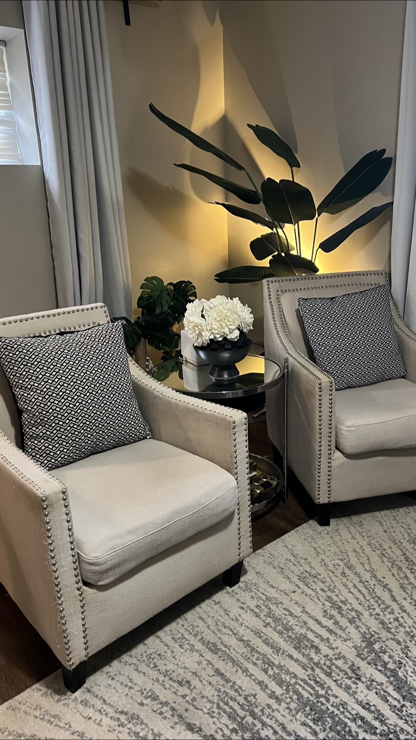 Accent Armchair with Nailhead trim,Beige