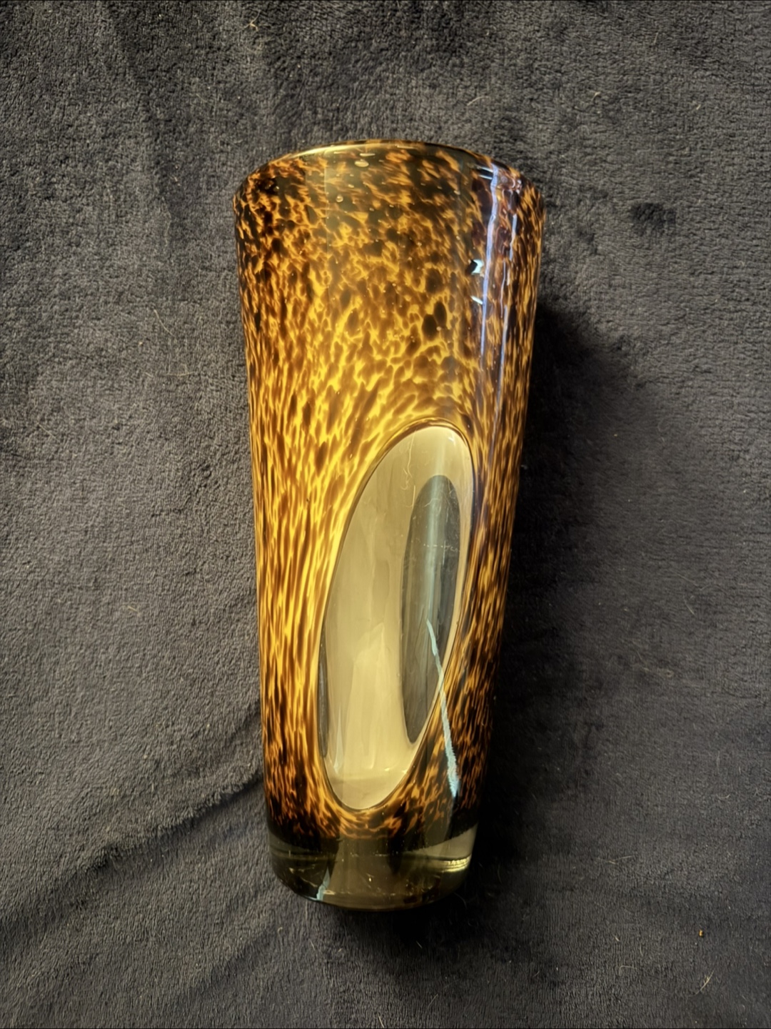 Abstract Leopard Glass Vase