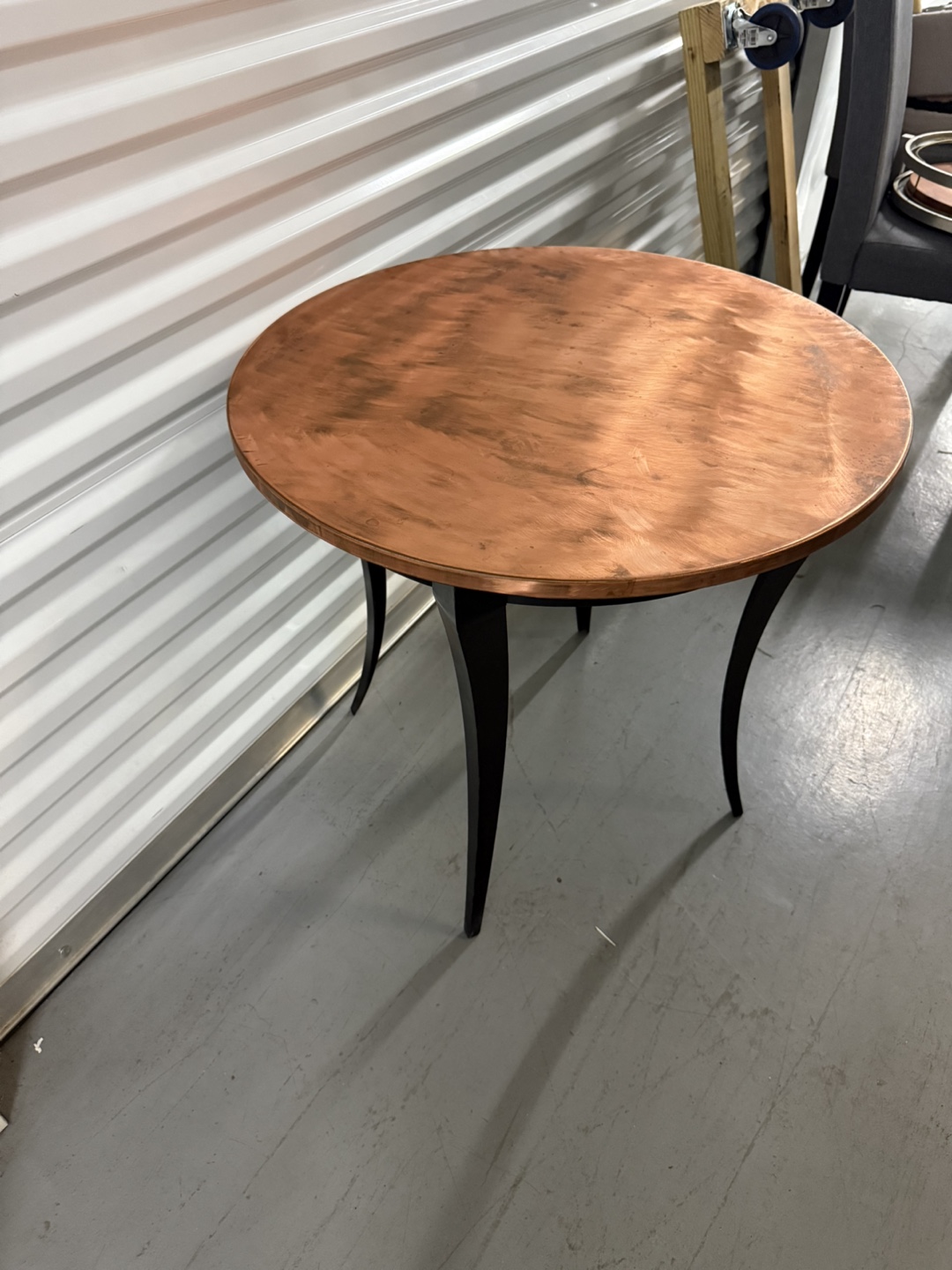 Round Copper Top Accent Table - photo 2