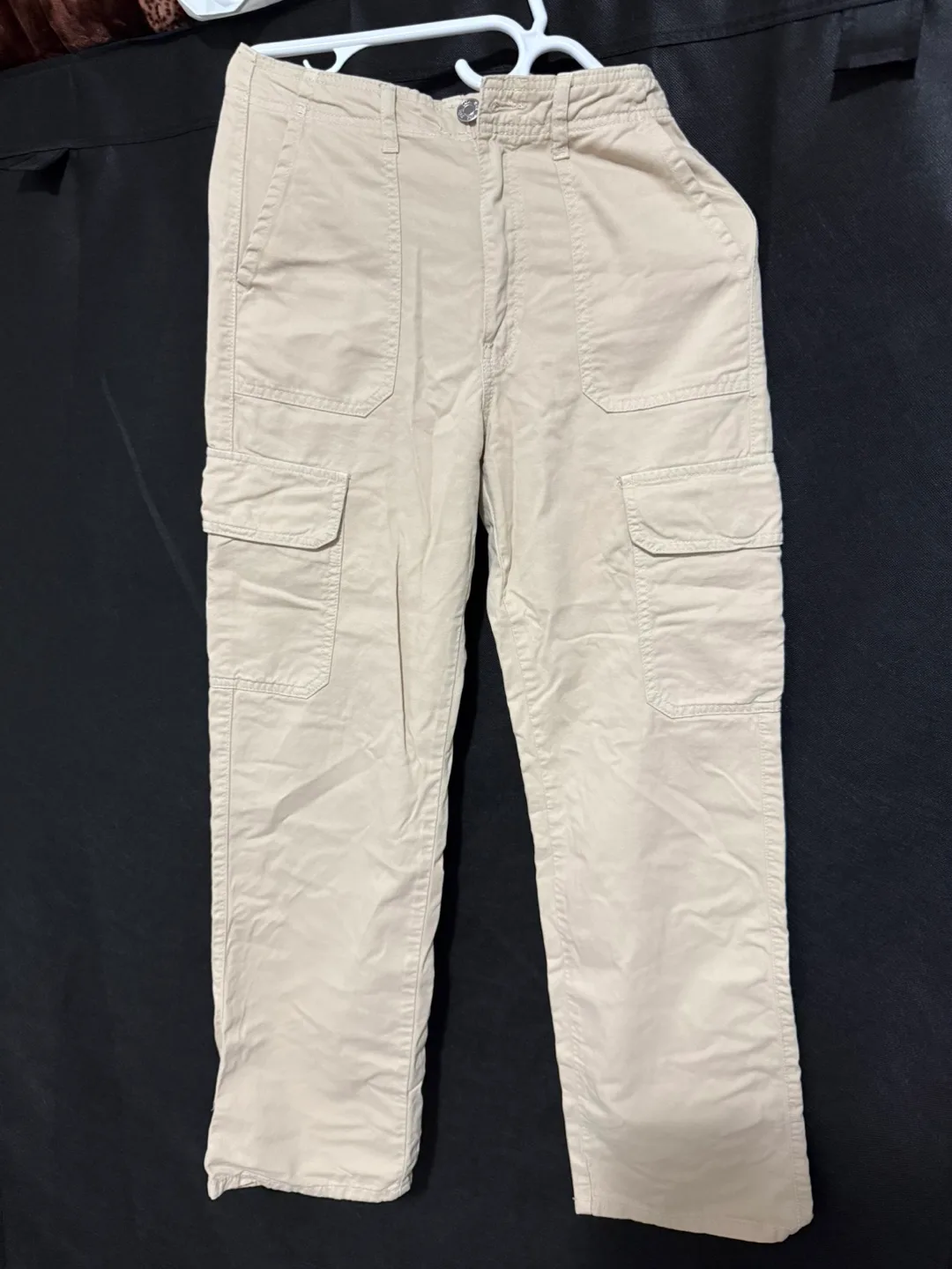 Zara Beige Cargo Pants - Size 2 thumbnail