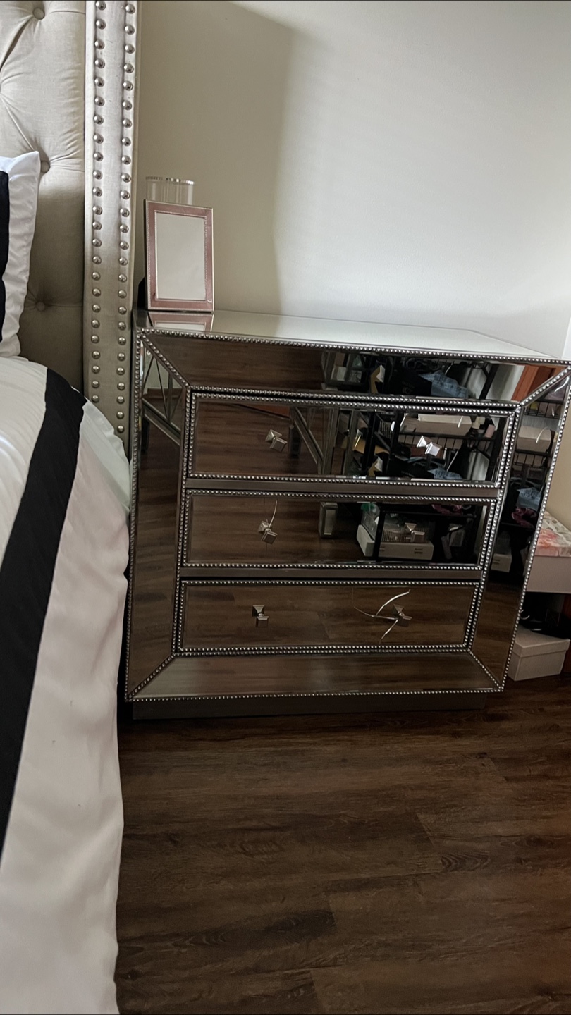 2 Mirrored accent Chest / end table / chest of drawers/ cabinet - photo 3