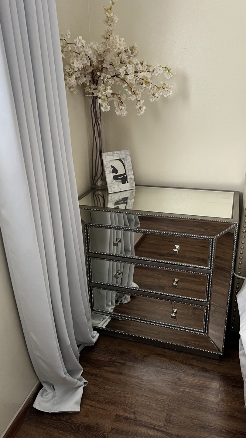 2 Mirrored accent Chest / end table / chest of drawers/ cabinet