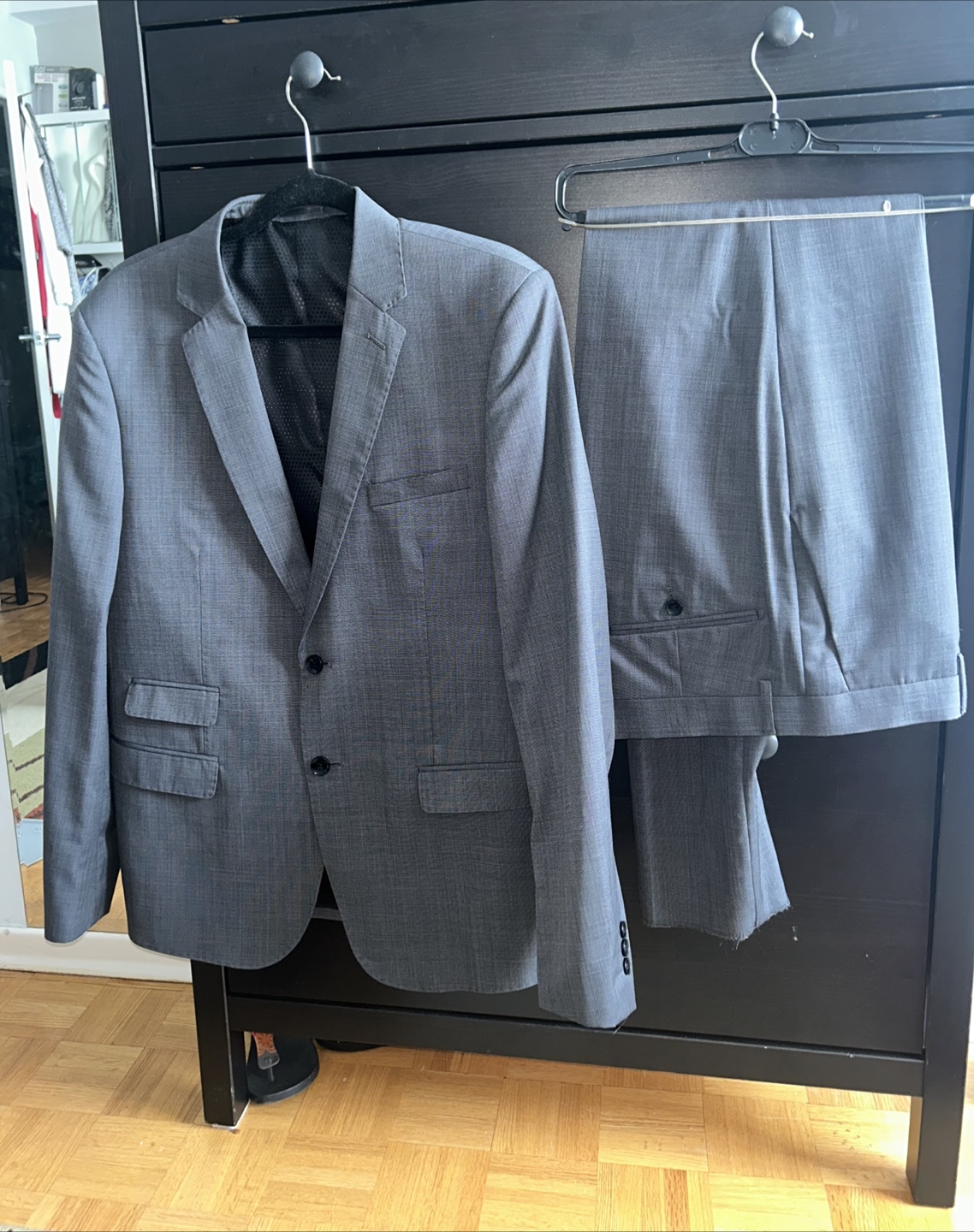 Modern Slim Fit End-on-End suit Grey Suit - - photo 5