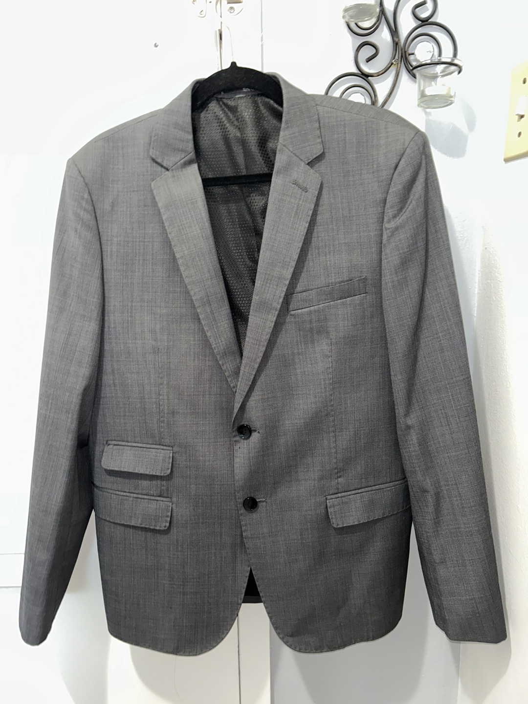Modern Slim Fit End-on-End suit Grey Suit - - photo 4