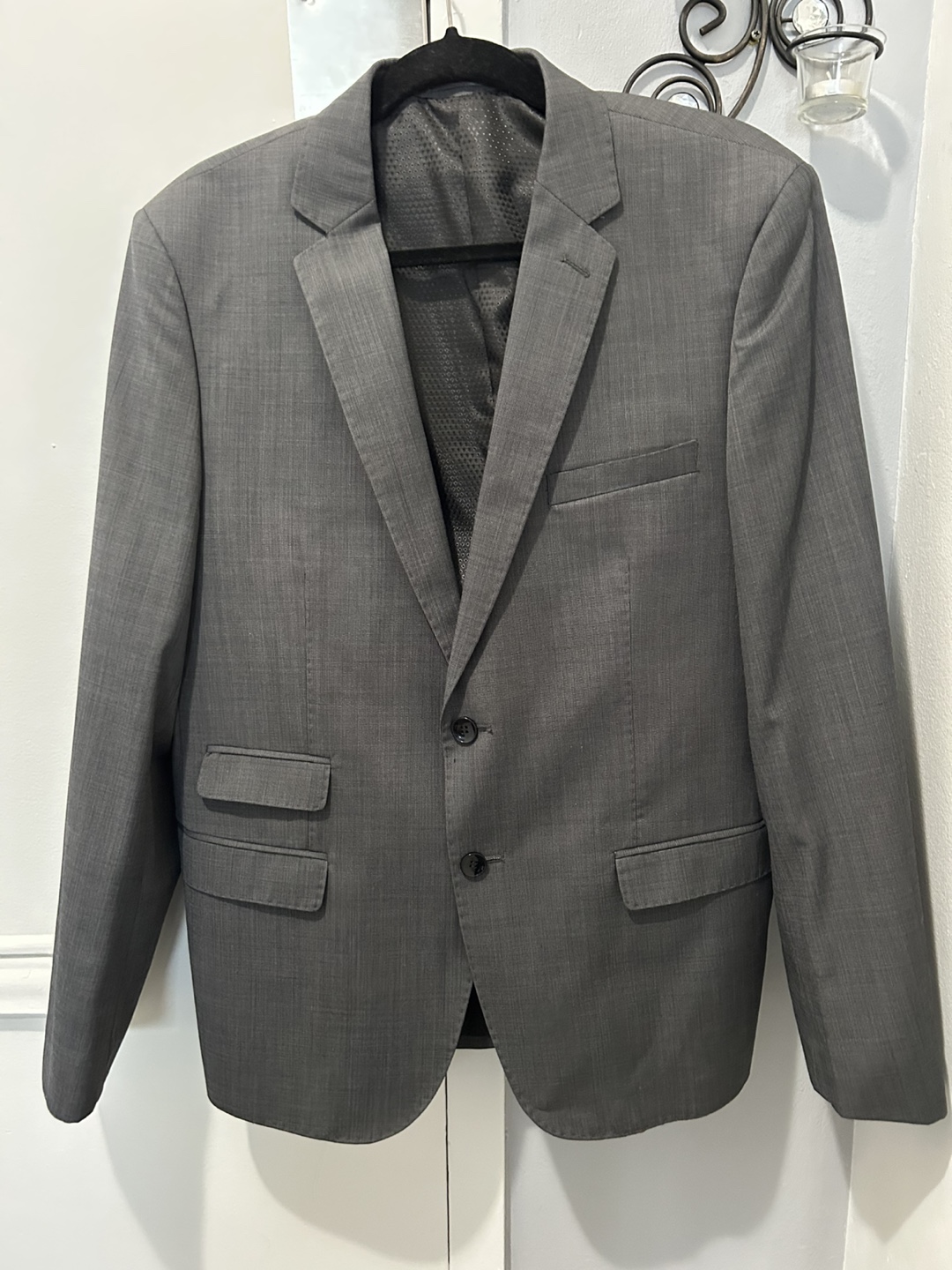Modern Slim Fit End-on-End suit Grey Suit - - photo 3