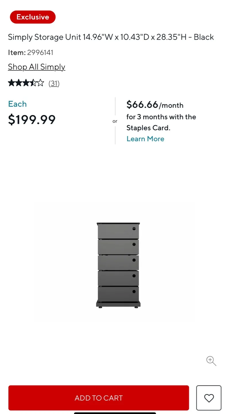 Simply Storage Unit - Black thumbnail
