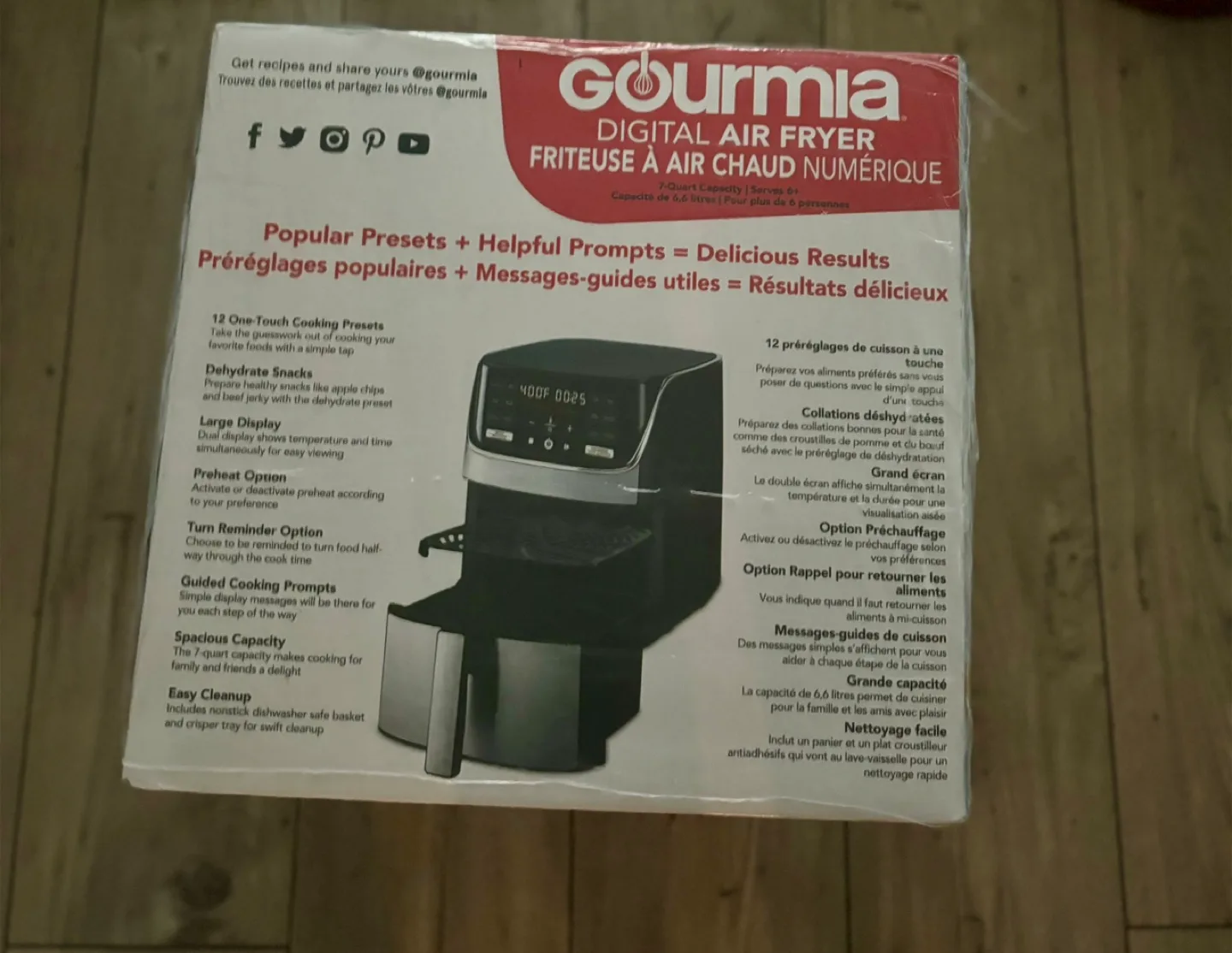 Gourmia Digital Air Fryer - 7 Quart Capacity image indicator(2)