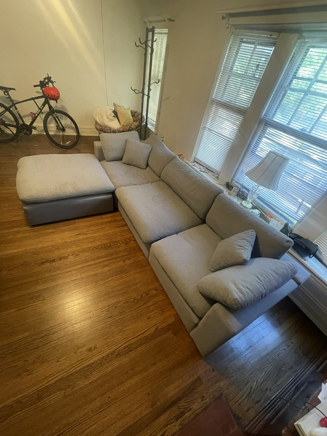 Large Sectional Sofa with Ottoman - photo 2