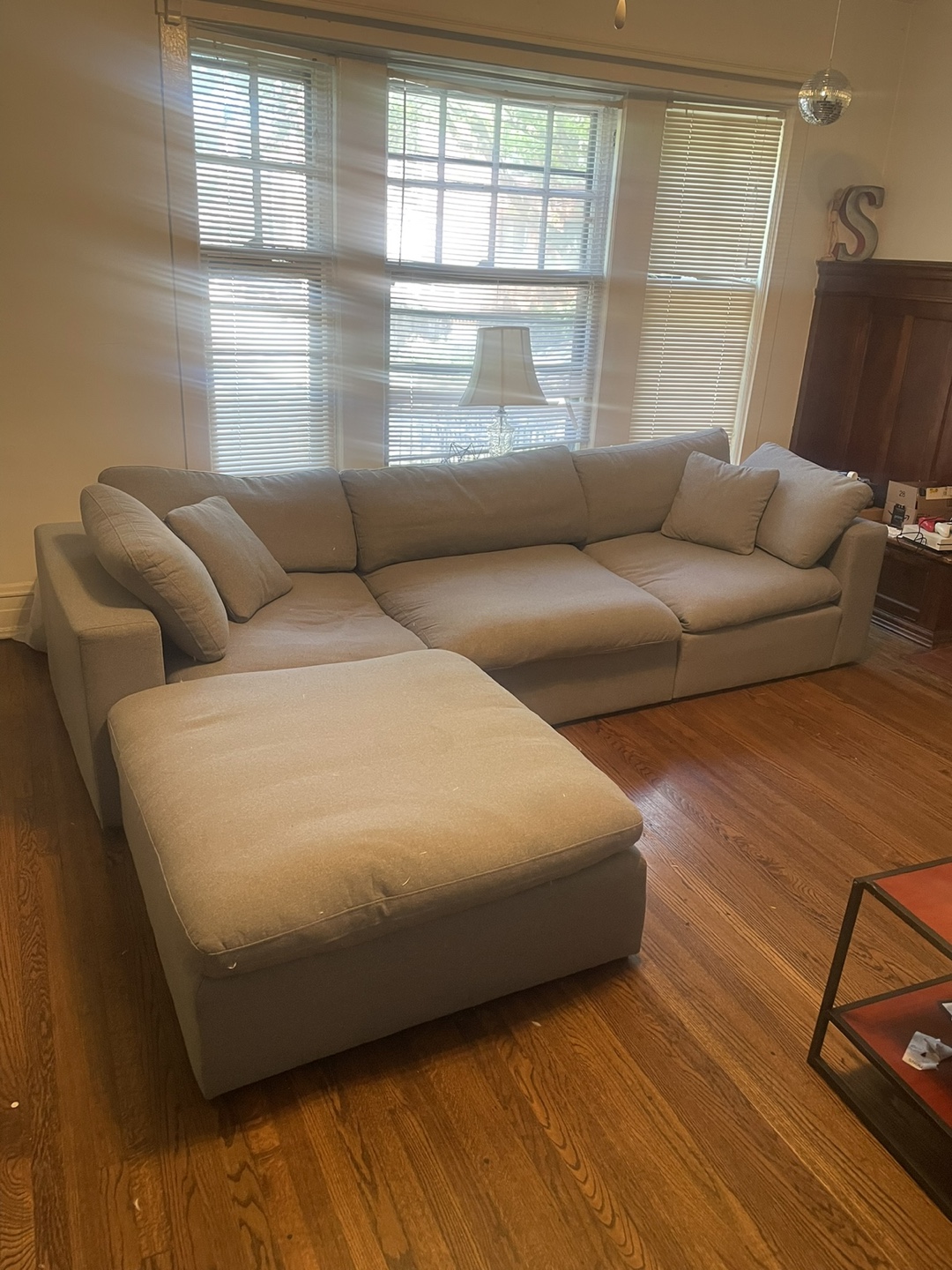 Large Sectional Sofa with Ottoman - photo 4