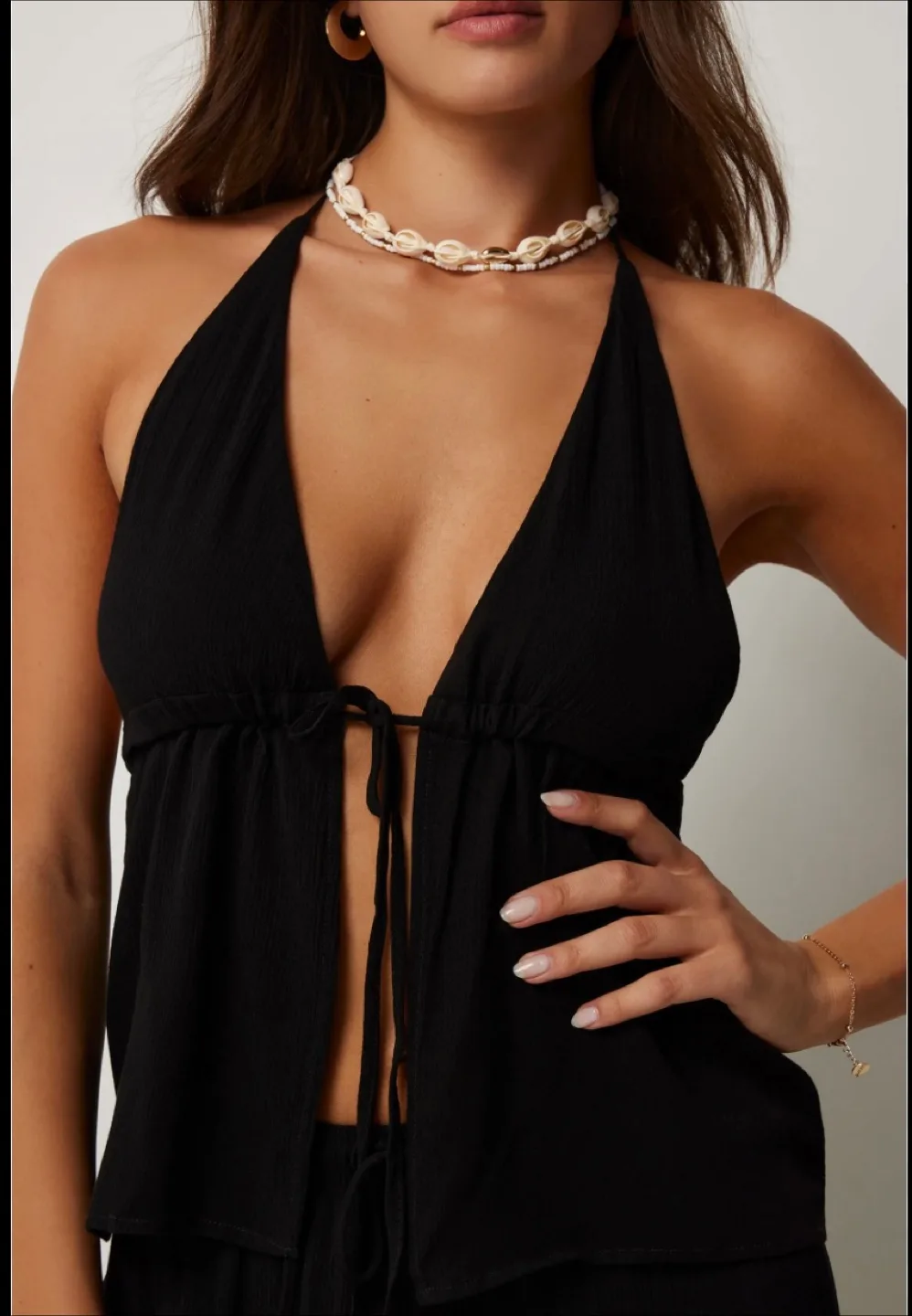 Ardene Black Halter Top - Size XS/S image indicator(5)