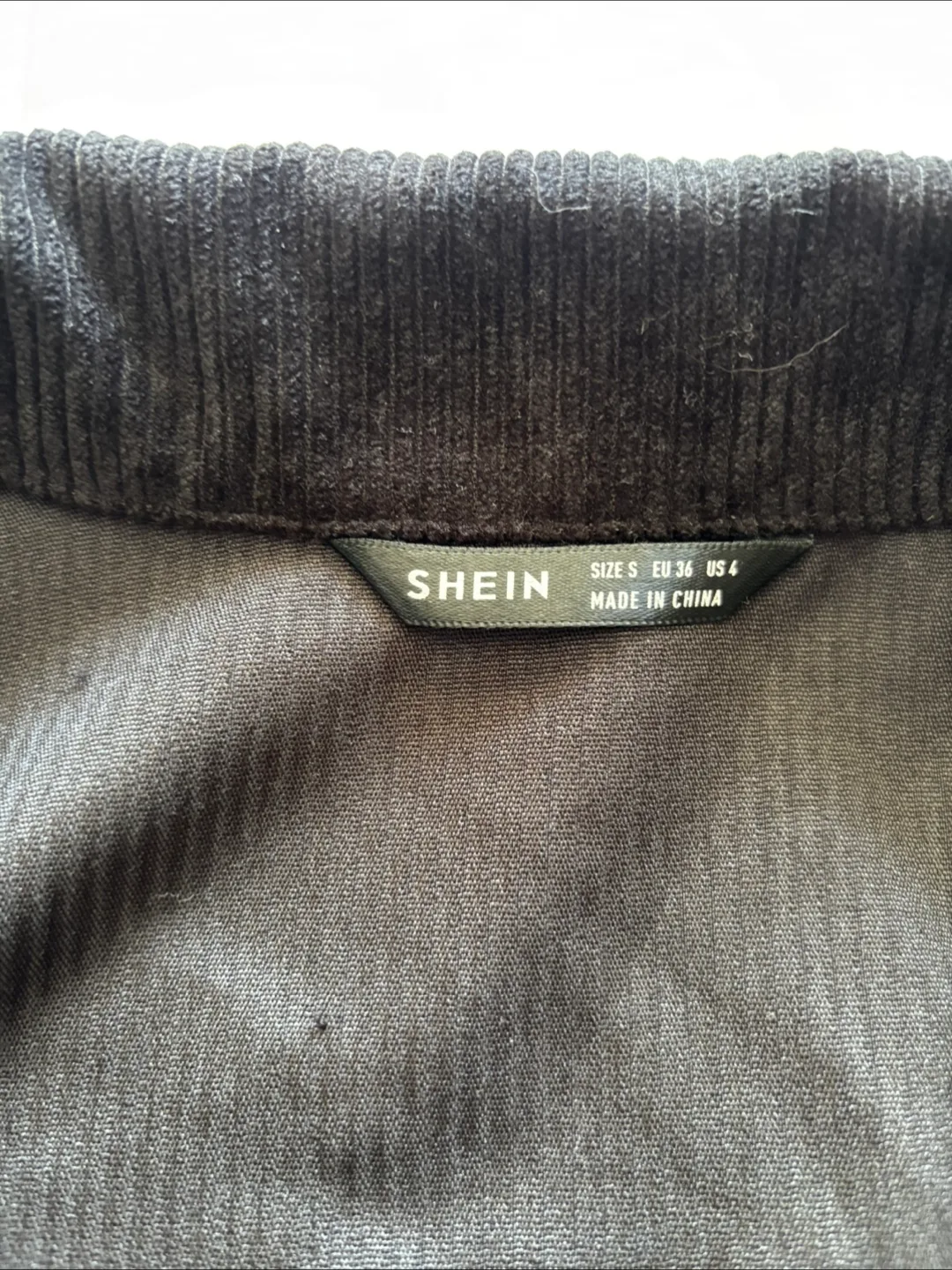 SHEIN Black Corduroy Jacket - Size S image indicator(4)