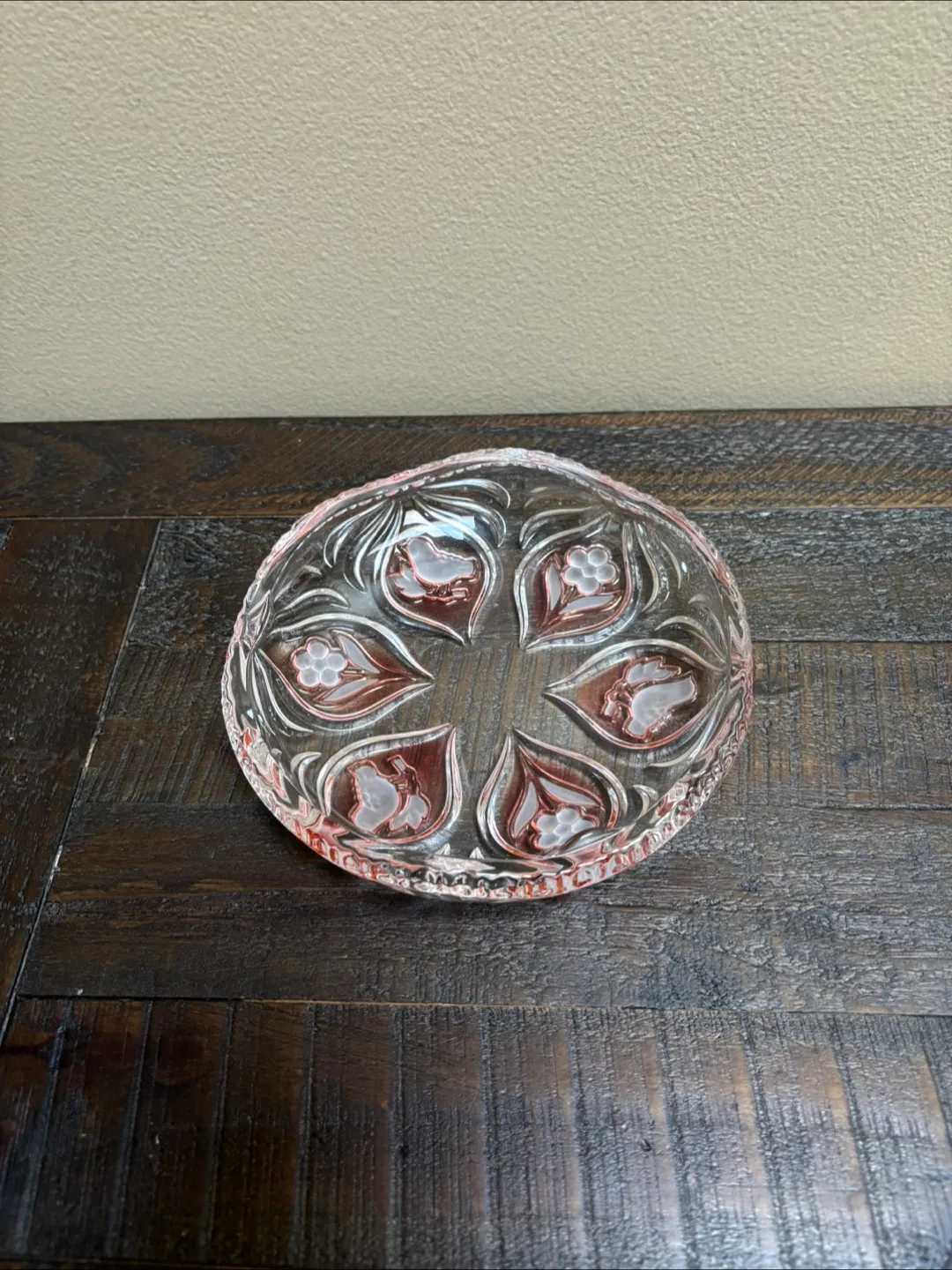 🇨🇦Floral Glass serving Bowl thumbnail