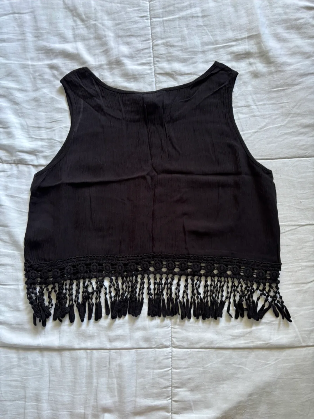 Streetwear Society Black Tassel Tank - Size M image indicator(3)
