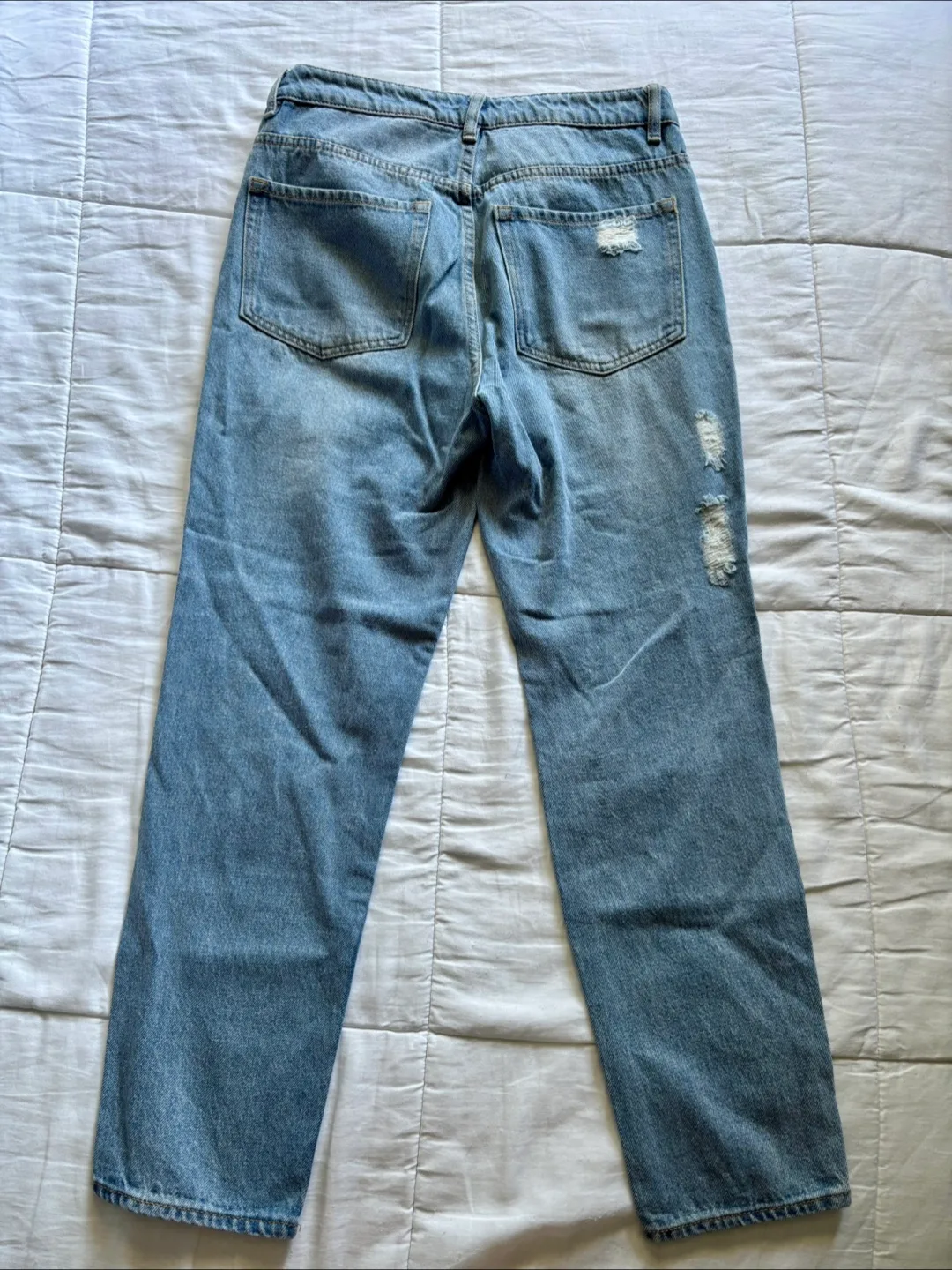 Ripped Denim Mom Jeans - Size 7 image indicator(4)
