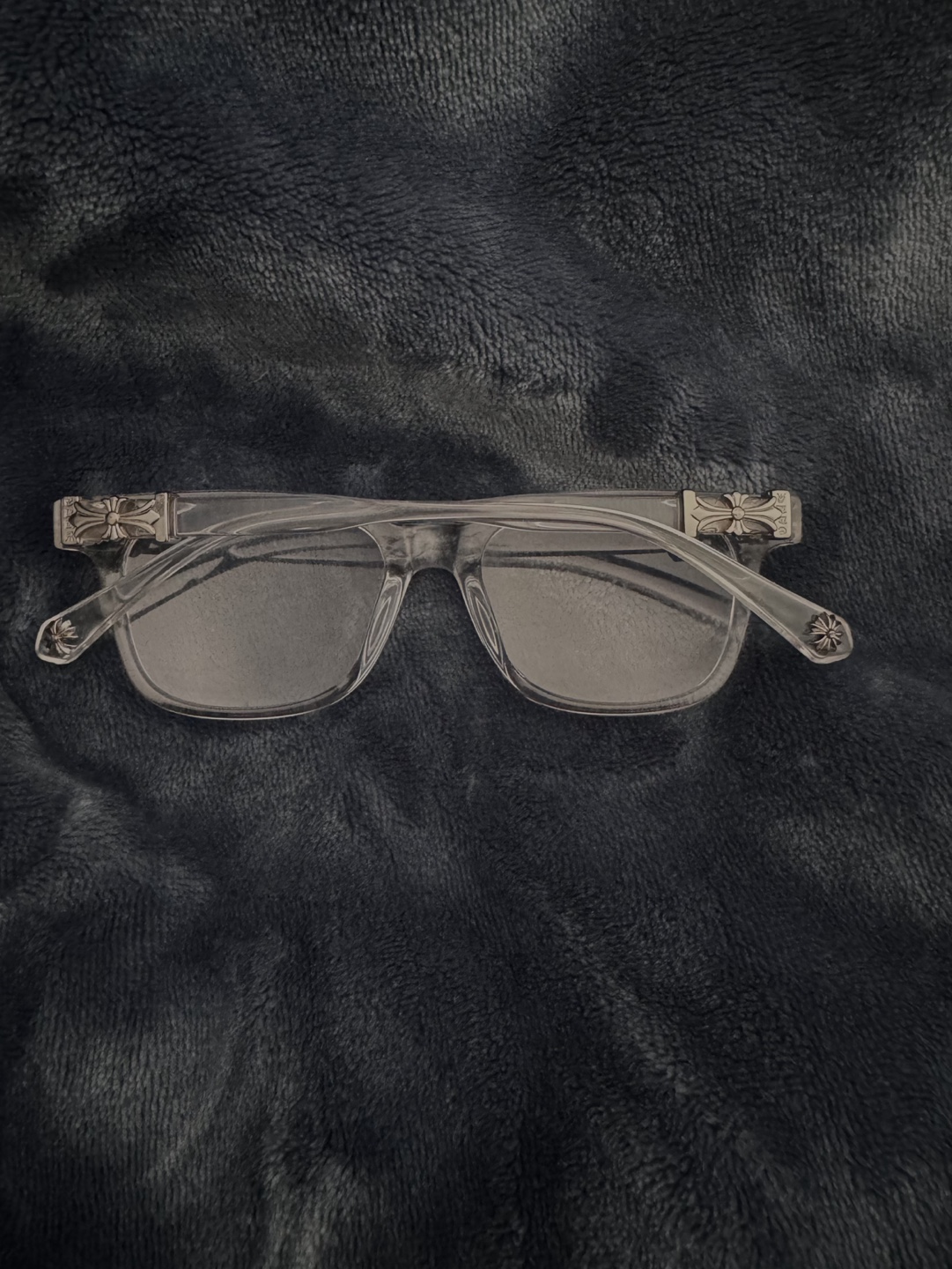 Clear chrome heart glasses - photo 2