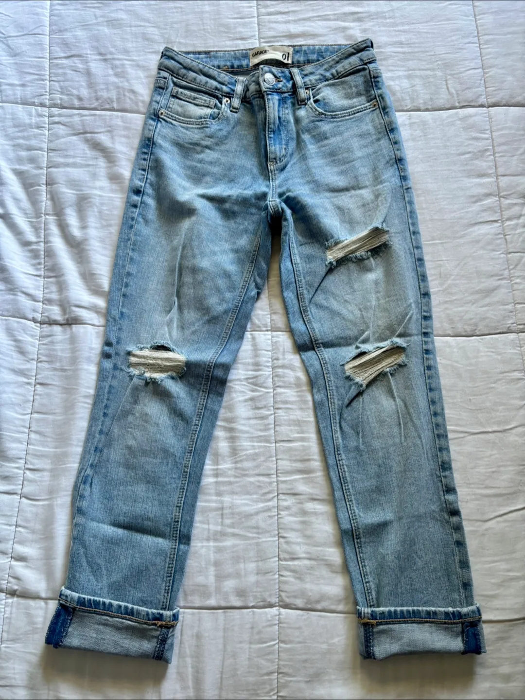Garage Light Wash Ripped Jeans - Size 01 thumbnail