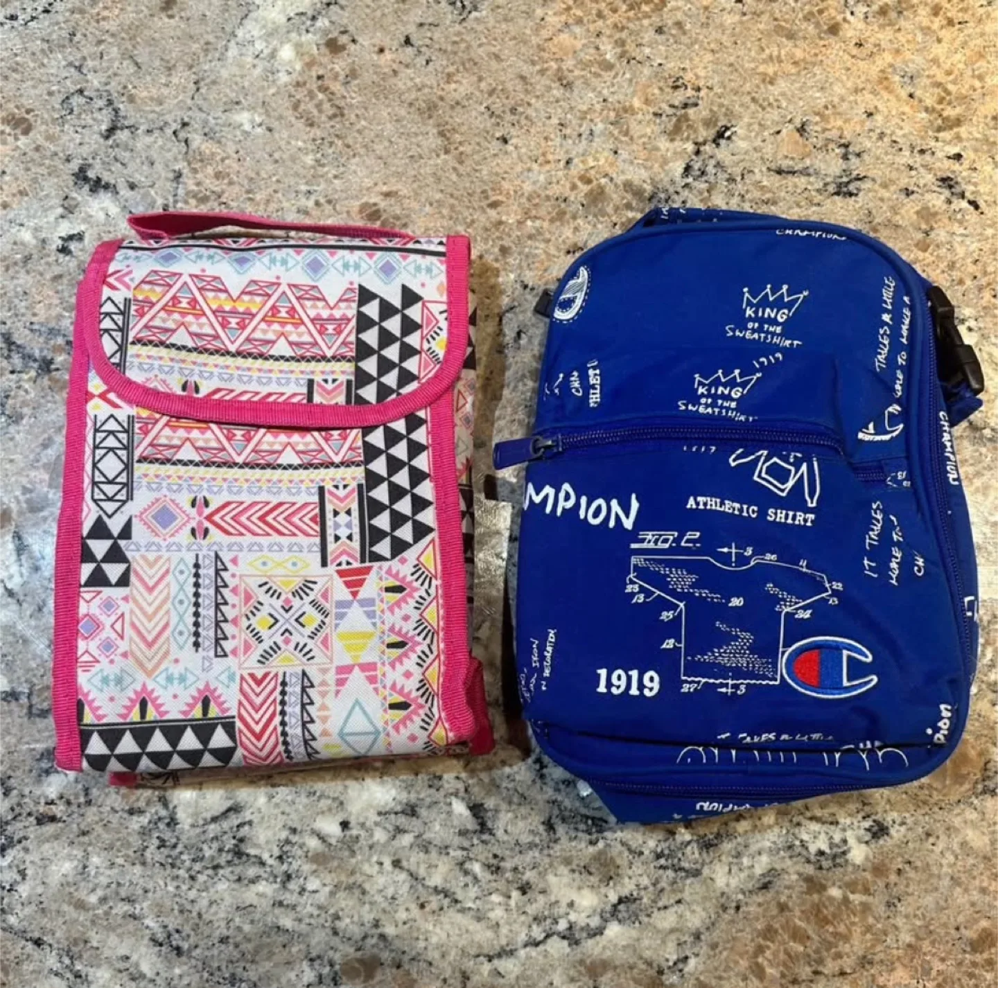 Two Lunch Bags - Champion and Patterned thumbnail