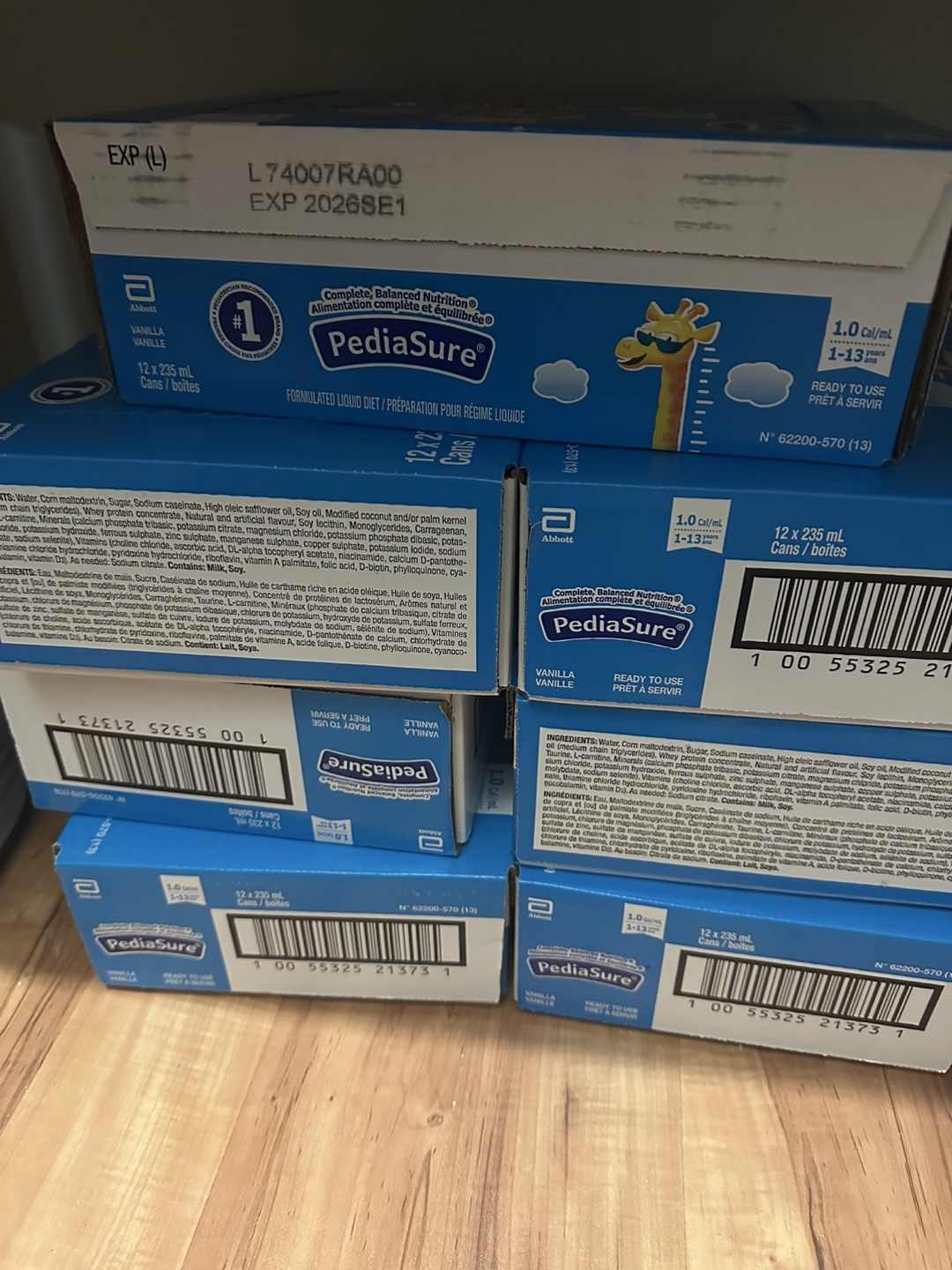 PediaSure Vanilla 12x235mL - Expiry 2026