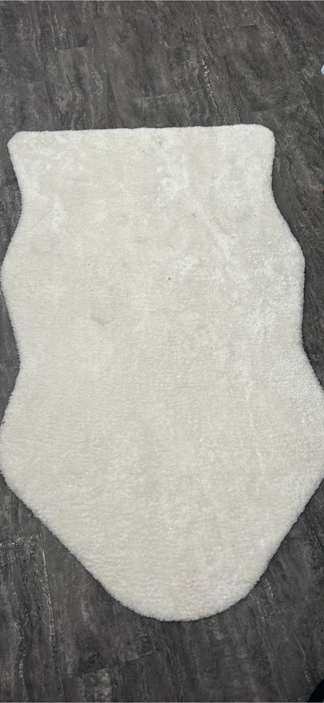 Off-White Faux Sheepskin Rug