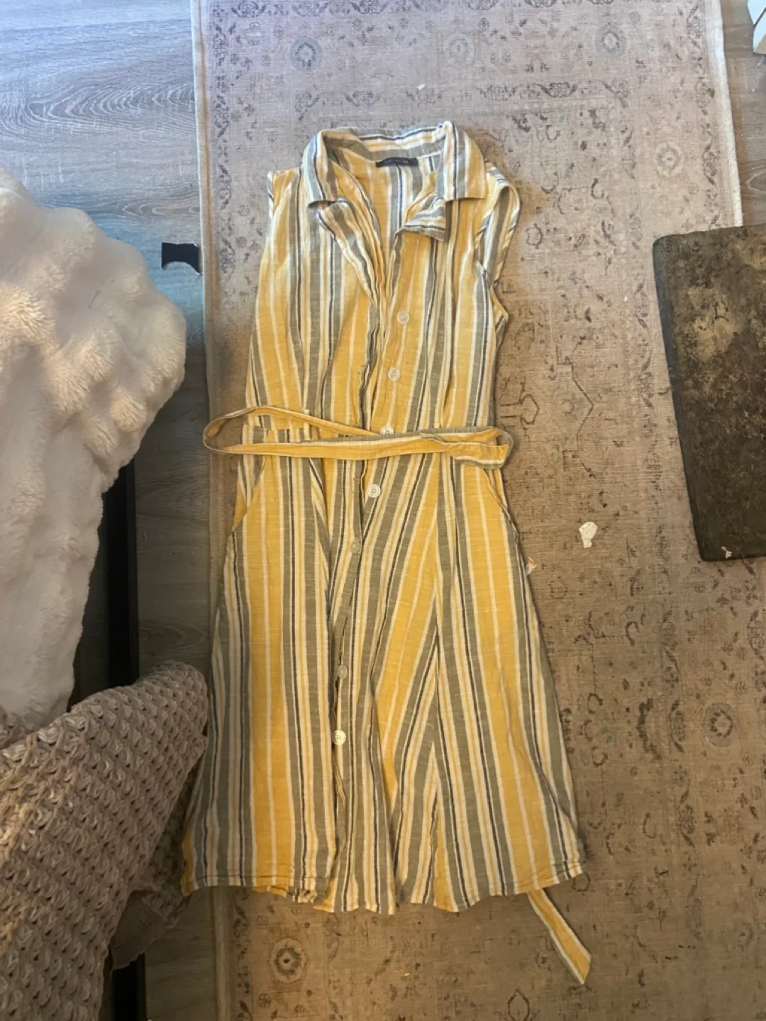 Suzy Shier Striped Sleeveless Dress thumbnail