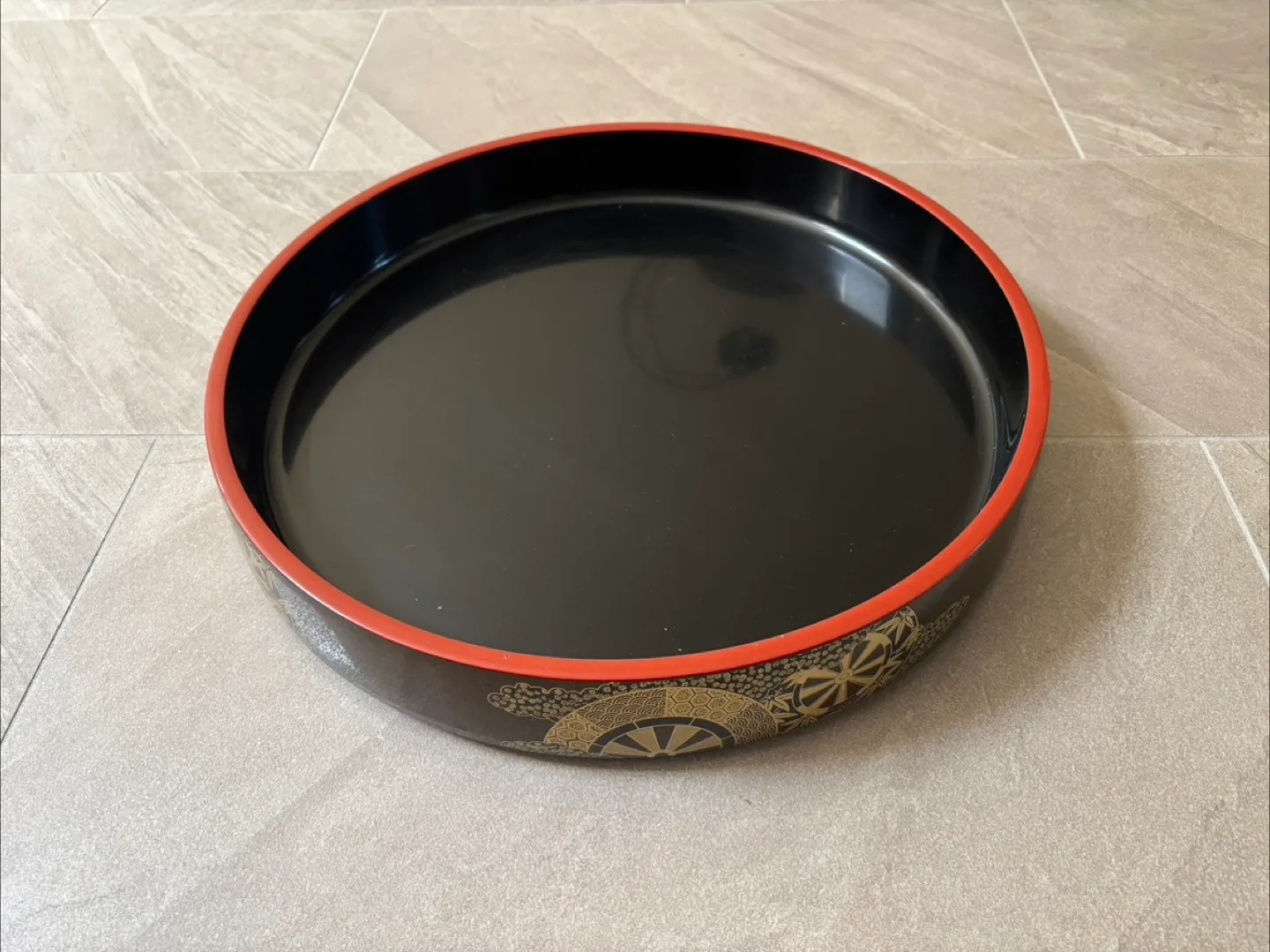 🇨🇦Japanese Lacquerware medium sushi Tray, 17 inch thumbnail