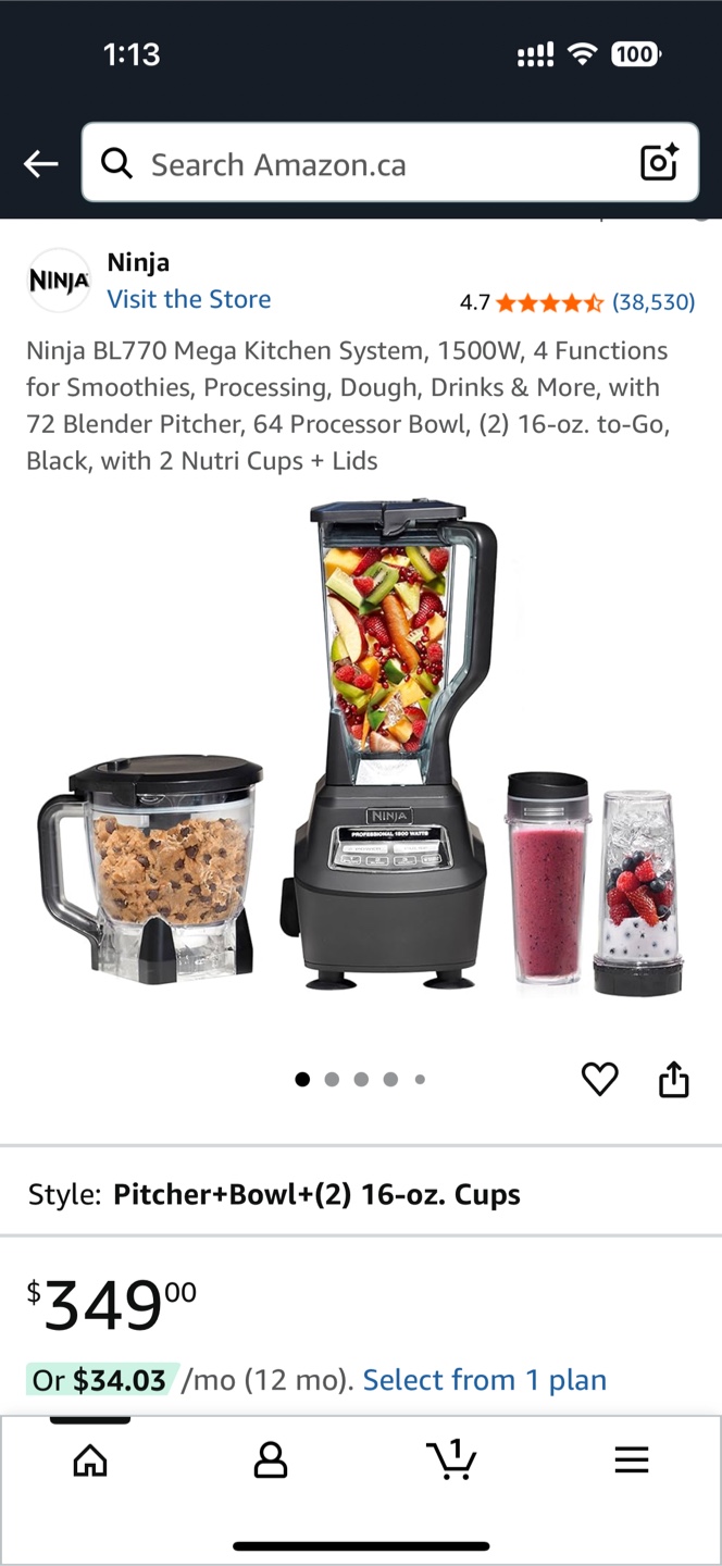 Ninja BL770 Mega Kitchen System 1500W