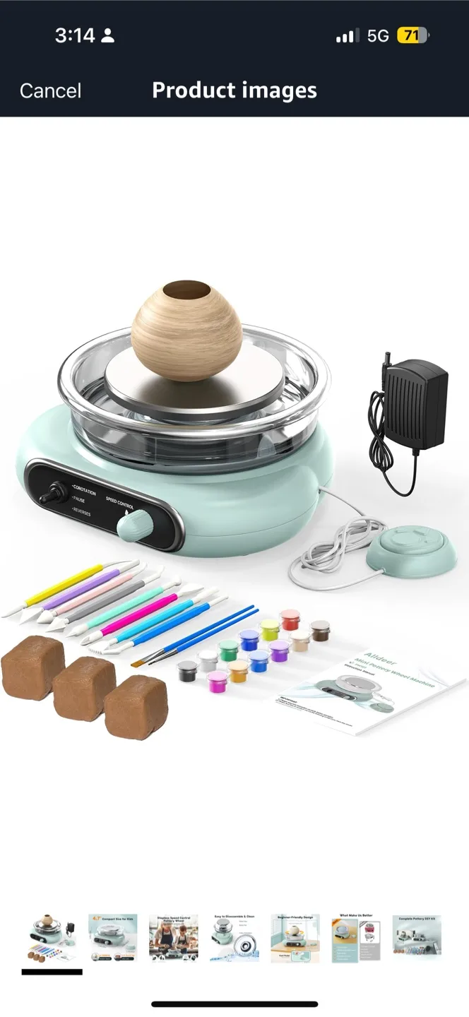 Kids Pottery Wheel Machine with Clay thumbnail