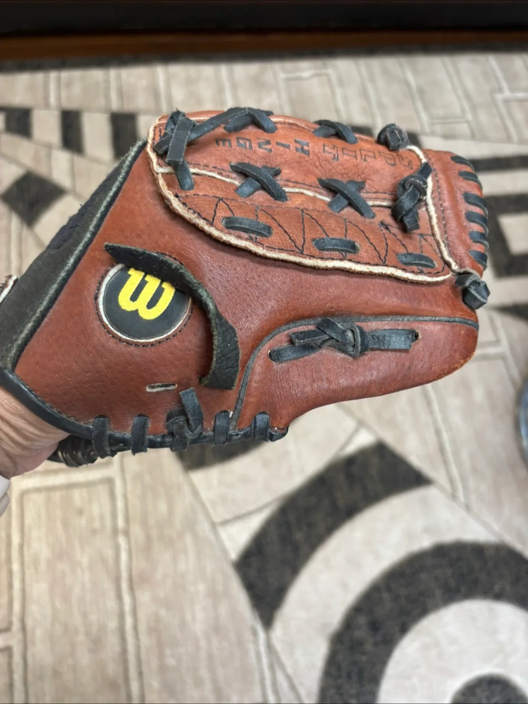 Kids Wilson 10" A9536 Baseball Glove and 9” training ball thumbnail