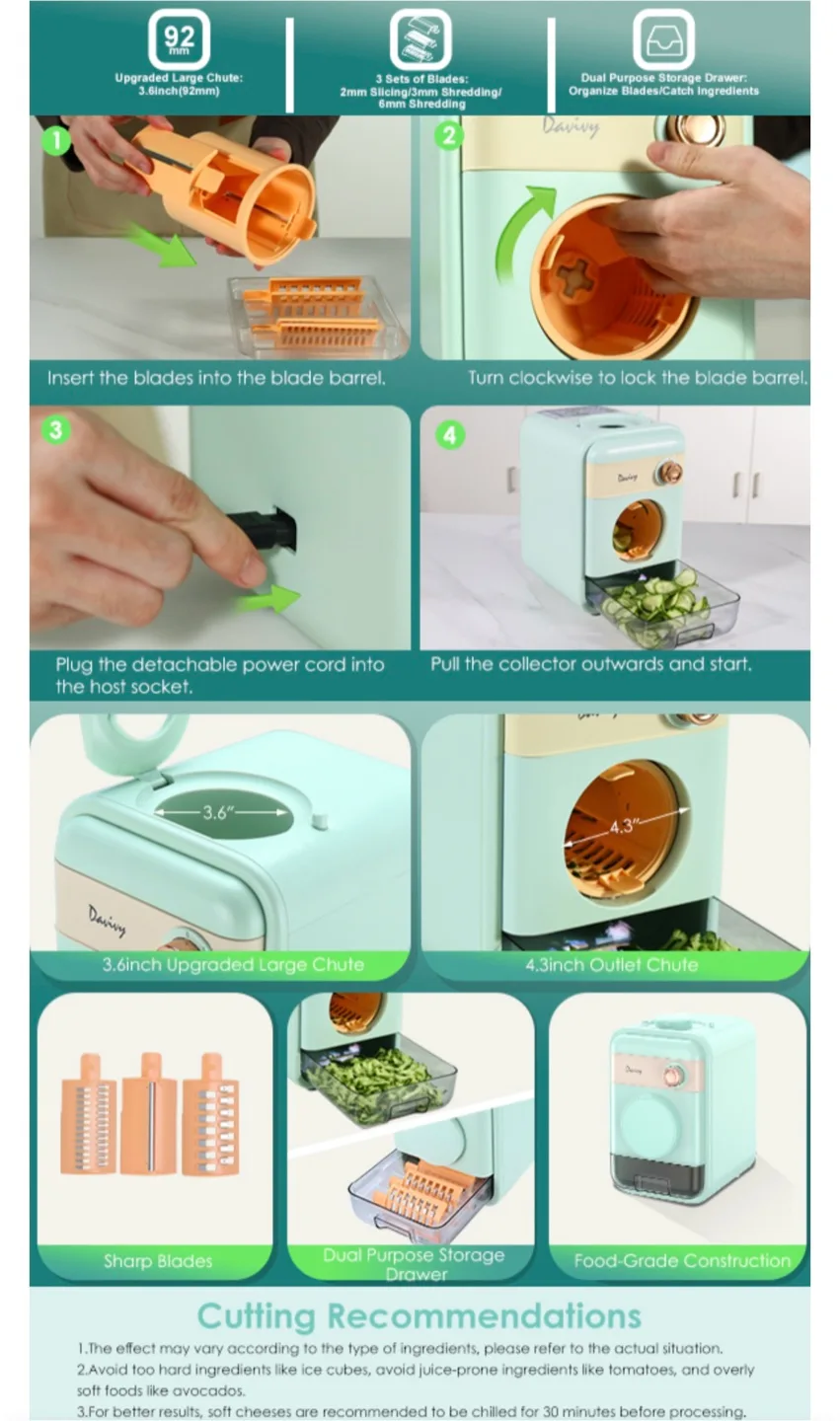 Electric Cheese and Vegetable Grater image indicator(4)